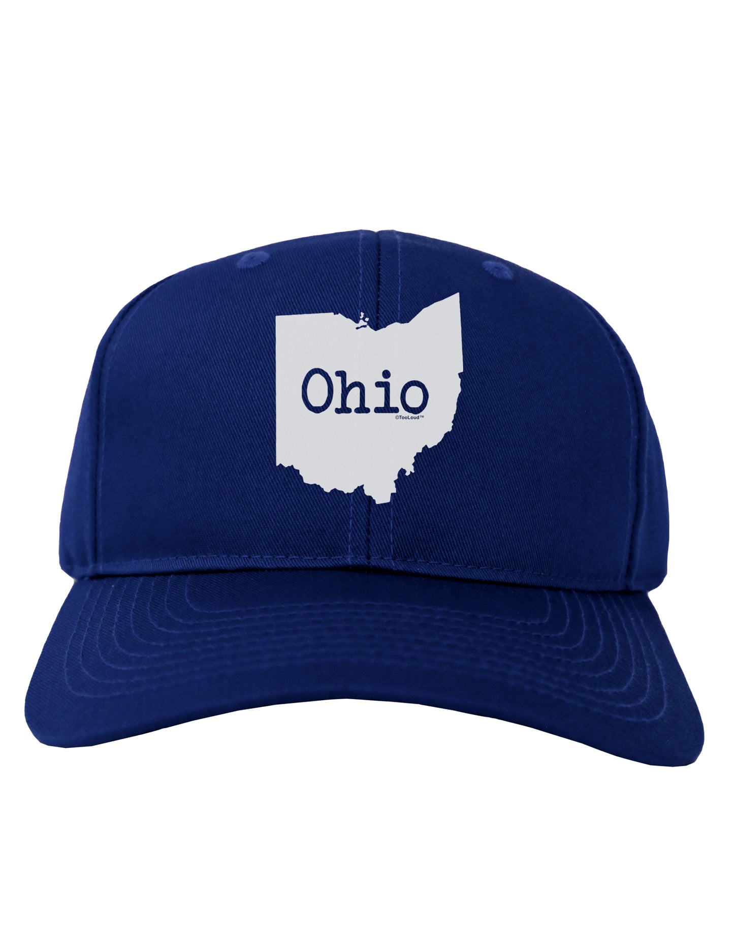Ohio - United States Shape Adult Dark Baseball Cap Hat by TooLoud-Baseball Cap-TooLoud-Royal-Blue-One Size-Davson Sales