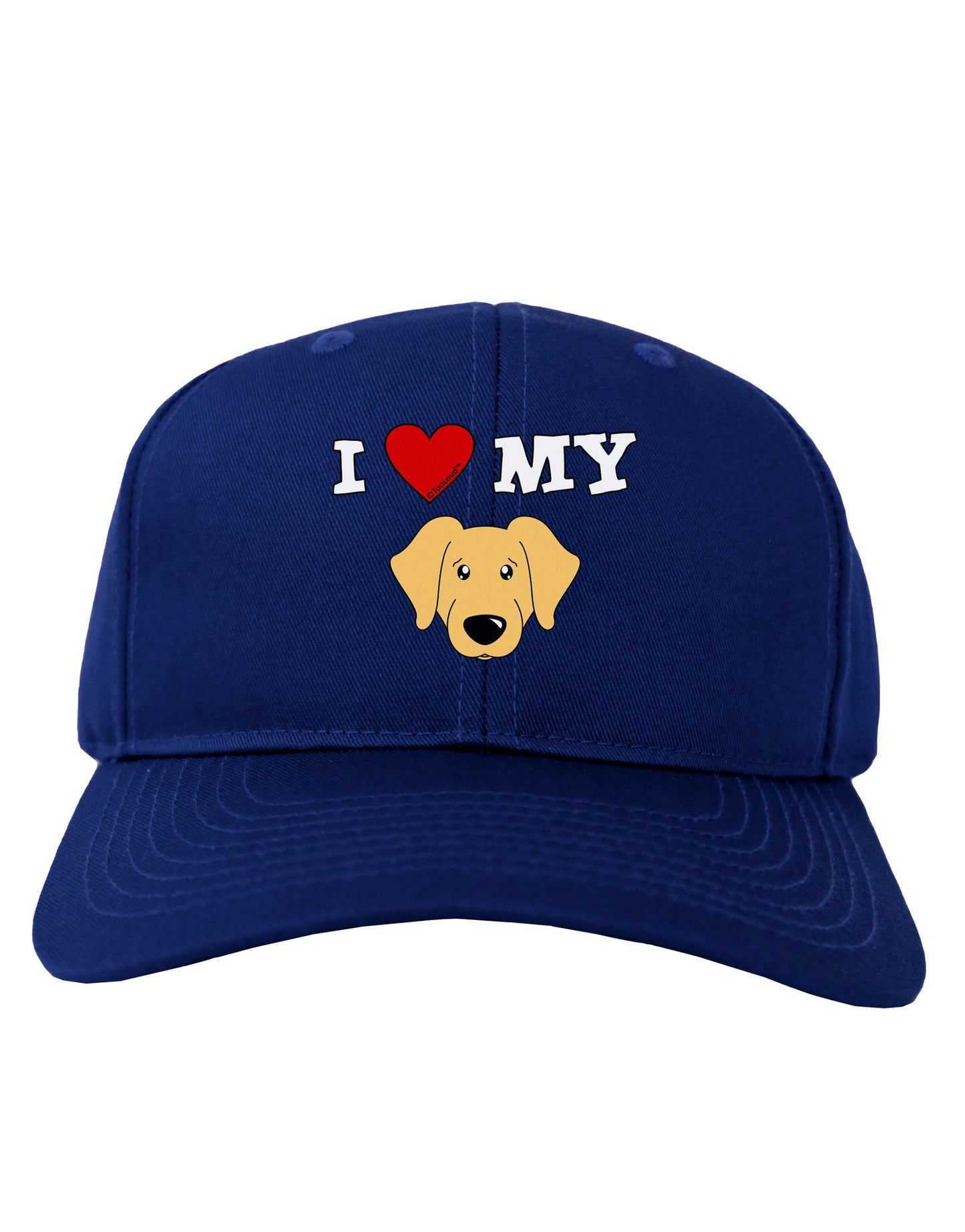 I Heart My - Cute Golden Retriever Dog Adult Dark Baseball Cap Hat by TooLoud-Baseball Cap-TooLoud-Royal-Blue-One Size-Davson Sales