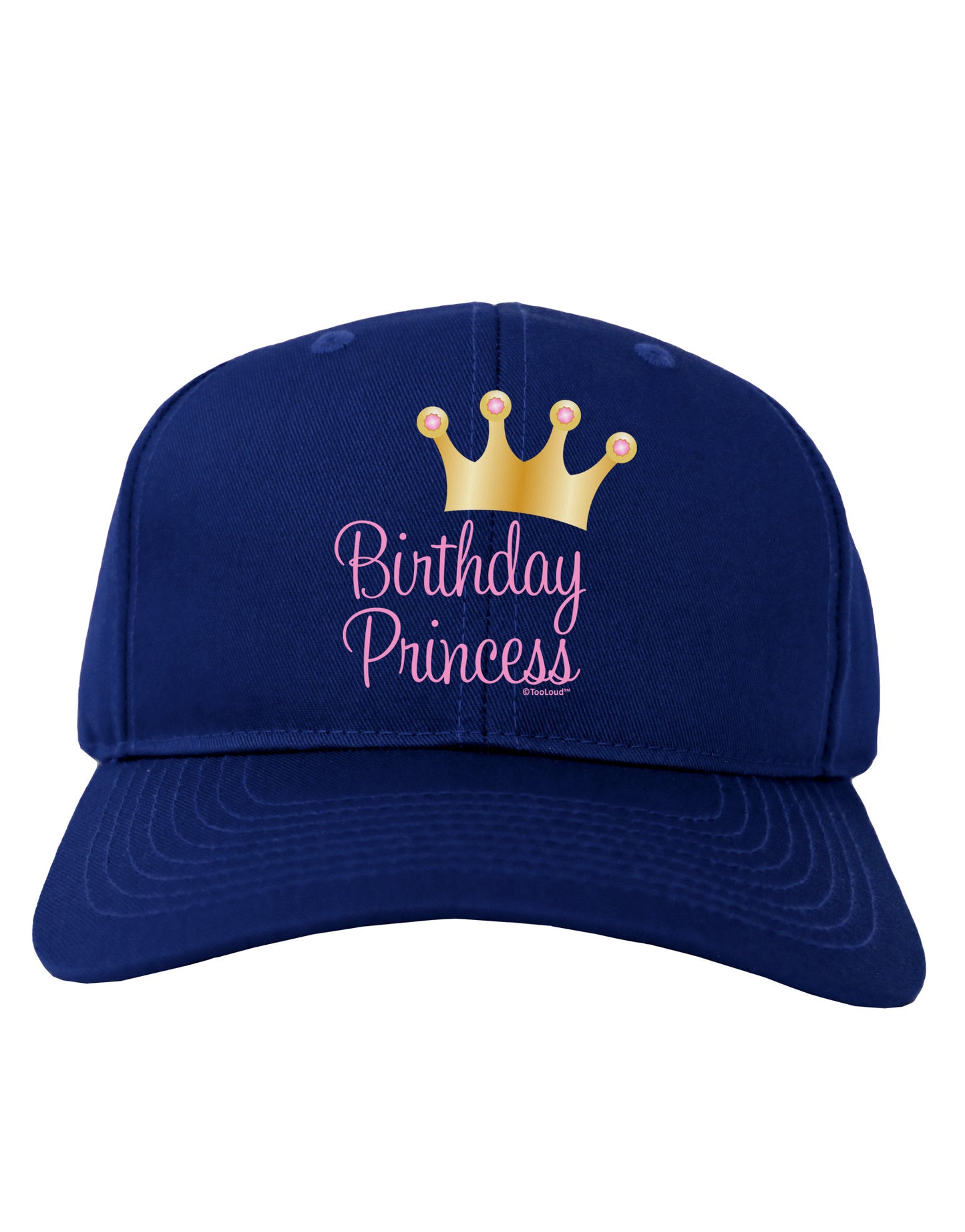 Birthday Princess - Tiara Adult Dark Baseball Cap Hat by TooLoud-Baseball Cap-TooLoud-Royal-Blue-One Size-Davson Sales