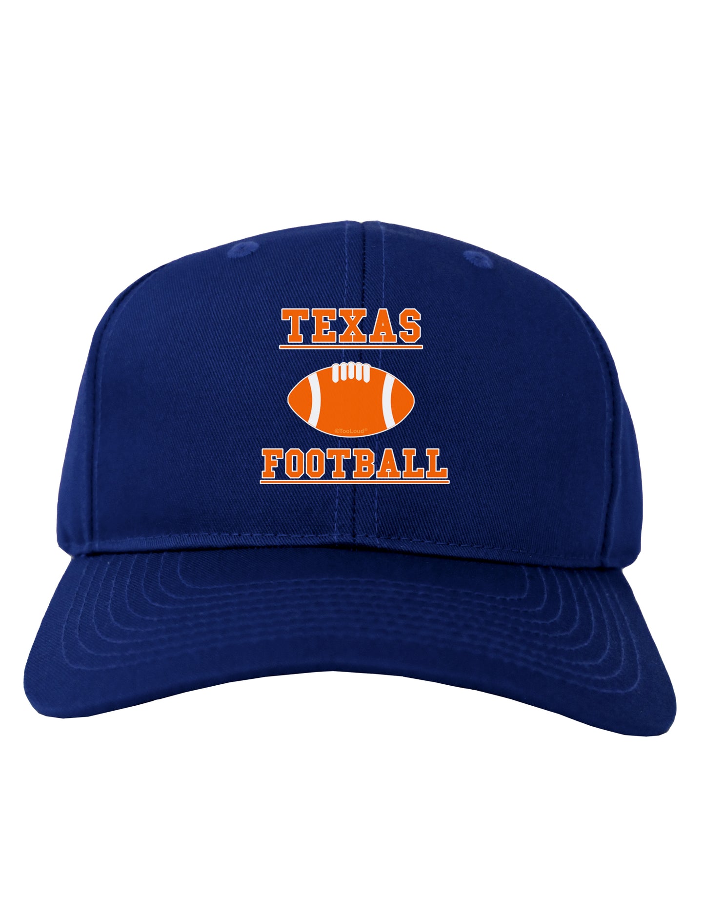 Texas Football Adult Dark Baseball Cap Hat by TooLoud-Baseball Cap-TooLoud-Royal-Blue-One Size-Davson Sales