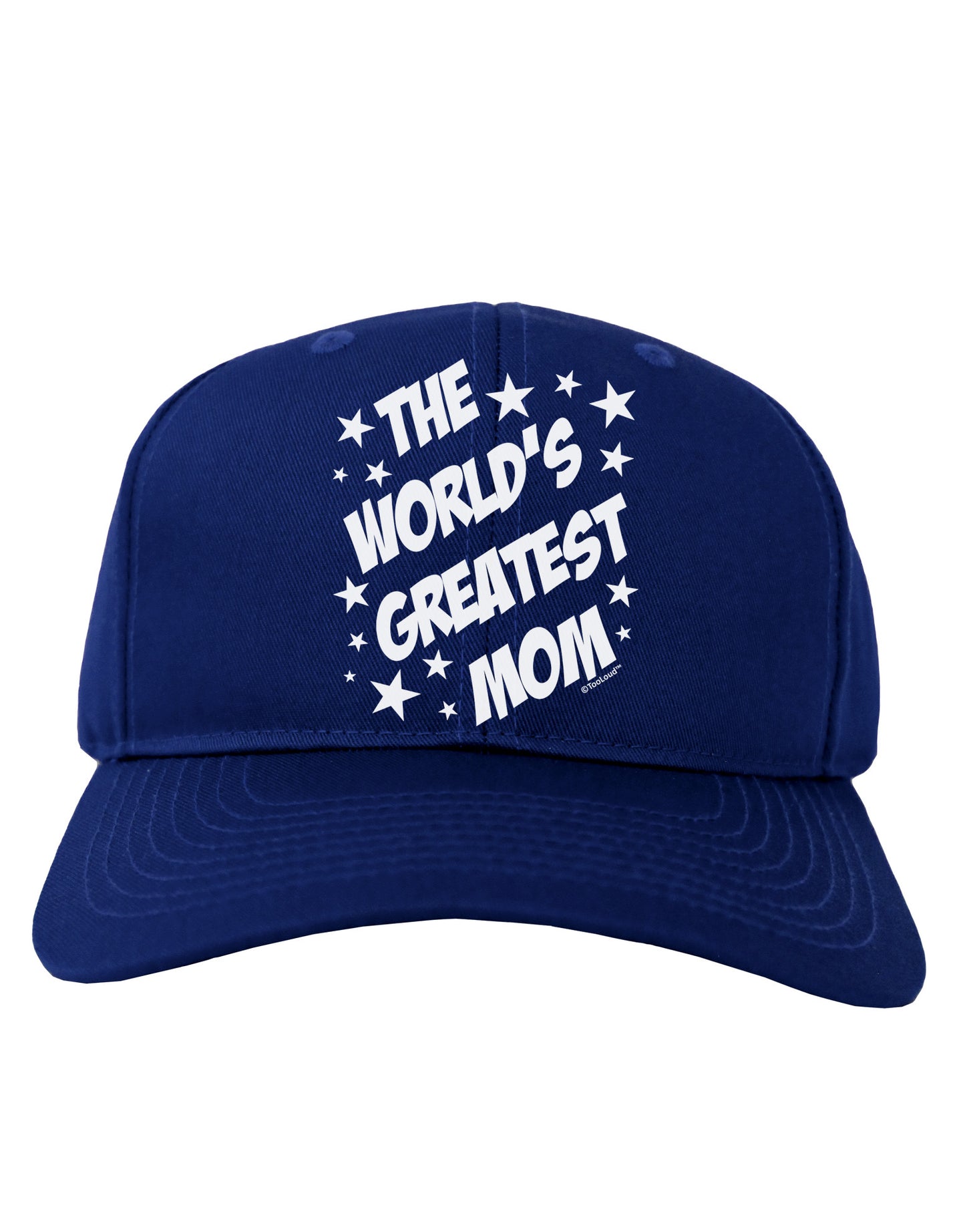 The World's Greatest Mom - Superhero Style Adult Dark Baseball Cap Hat by TooLoud-Baseball Cap-TooLoud-Royal-Blue-One Size-Davson Sales