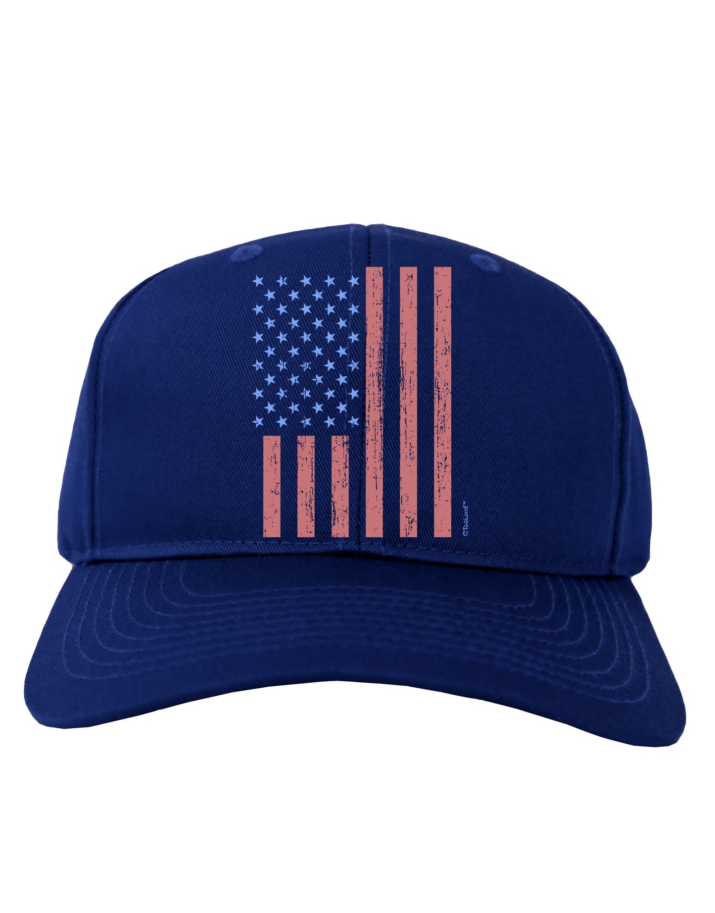 Red and Blue Stamp Style American Flag - Distressed Adult Dark Baseball Cap Hat by TooLoud-Baseball Cap-TooLoud-Royal-Blue-One Size-Davson Sales