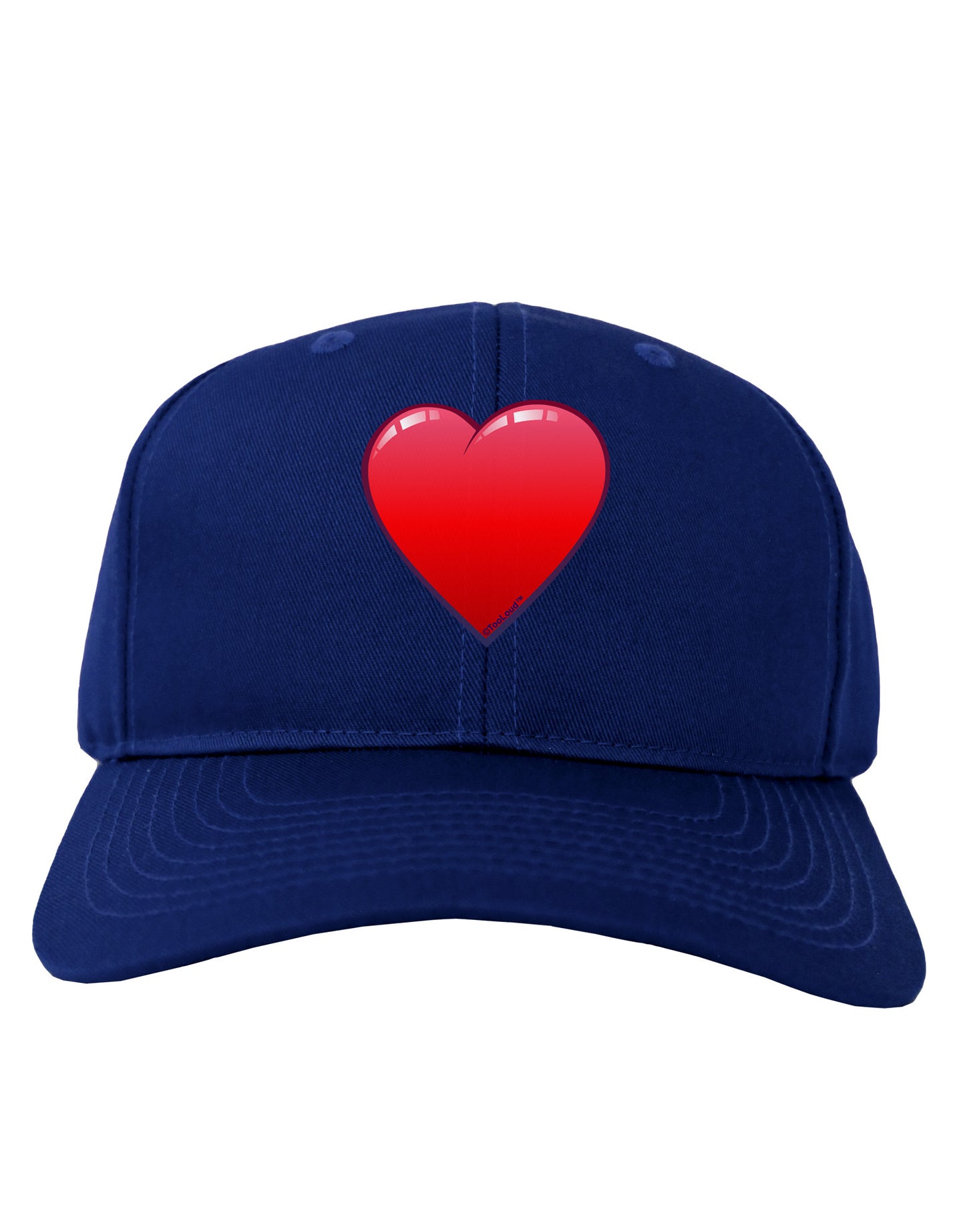Cute Cartoon Heart Adult Dark Baseball Cap Hat by-Baseball Cap-TooLoud-Royal-Blue-One Size-Davson Sales