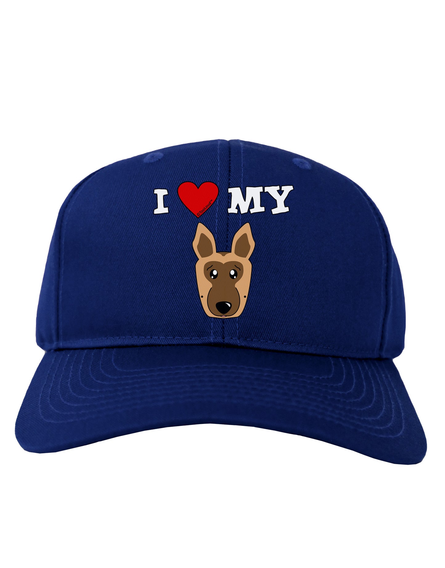 I Heart My - Cute German Shepherd Dog Adult Dark Baseball Cap Hat by TooLoud-Baseball Cap-TooLoud-Royal-Blue-One Size-Davson Sales