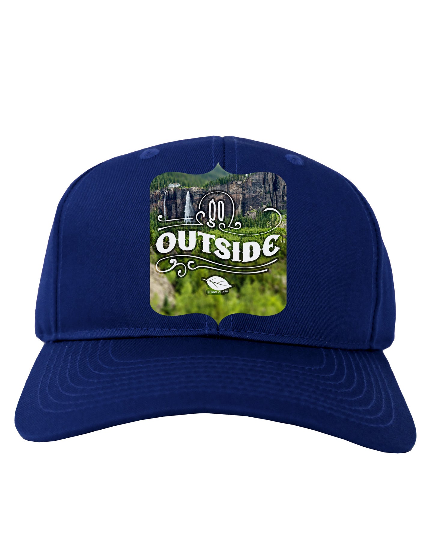 Go Outside - Beautiful Cliffs Adult Dark Baseball Cap Hat by-Baseball Cap-TooLoud-Royal-Blue-One Size-Davson Sales