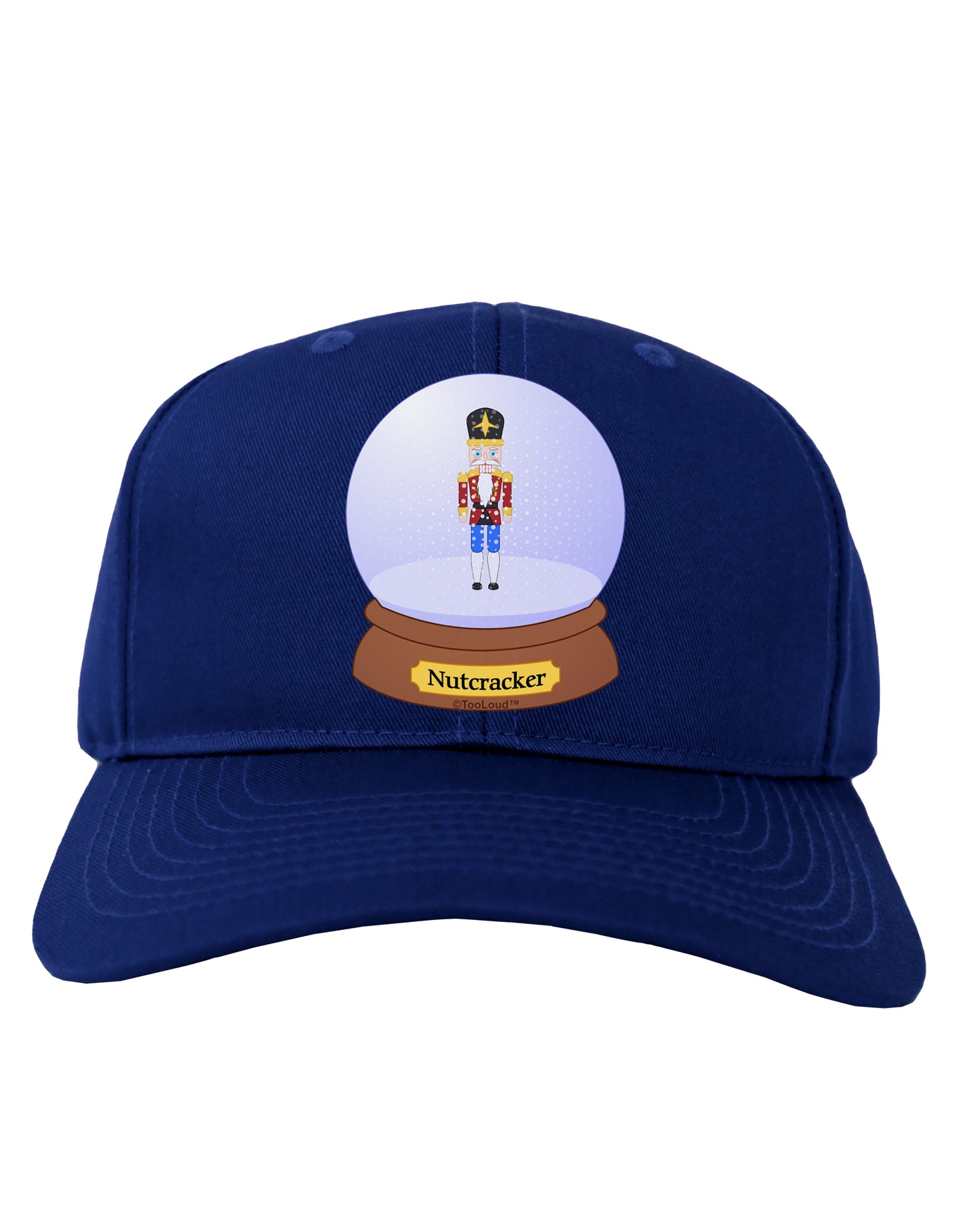 Nutcracker Snow Globe - Red Gold Black Adult Dark Baseball Cap Hat by TooLoud-Baseball Cap-TooLoud-Royal-Blue-One Size-Davson Sales