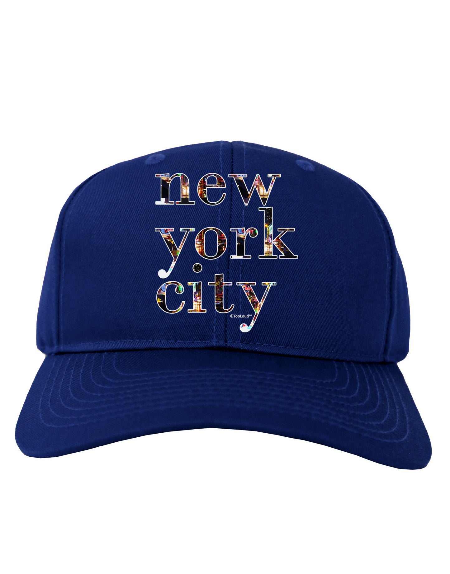 New York City - City Lights Adult Dark Baseball Cap Hat by TooLoud-Baseball Cap-TooLoud-Royal-Blue-One Size-Davson Sales