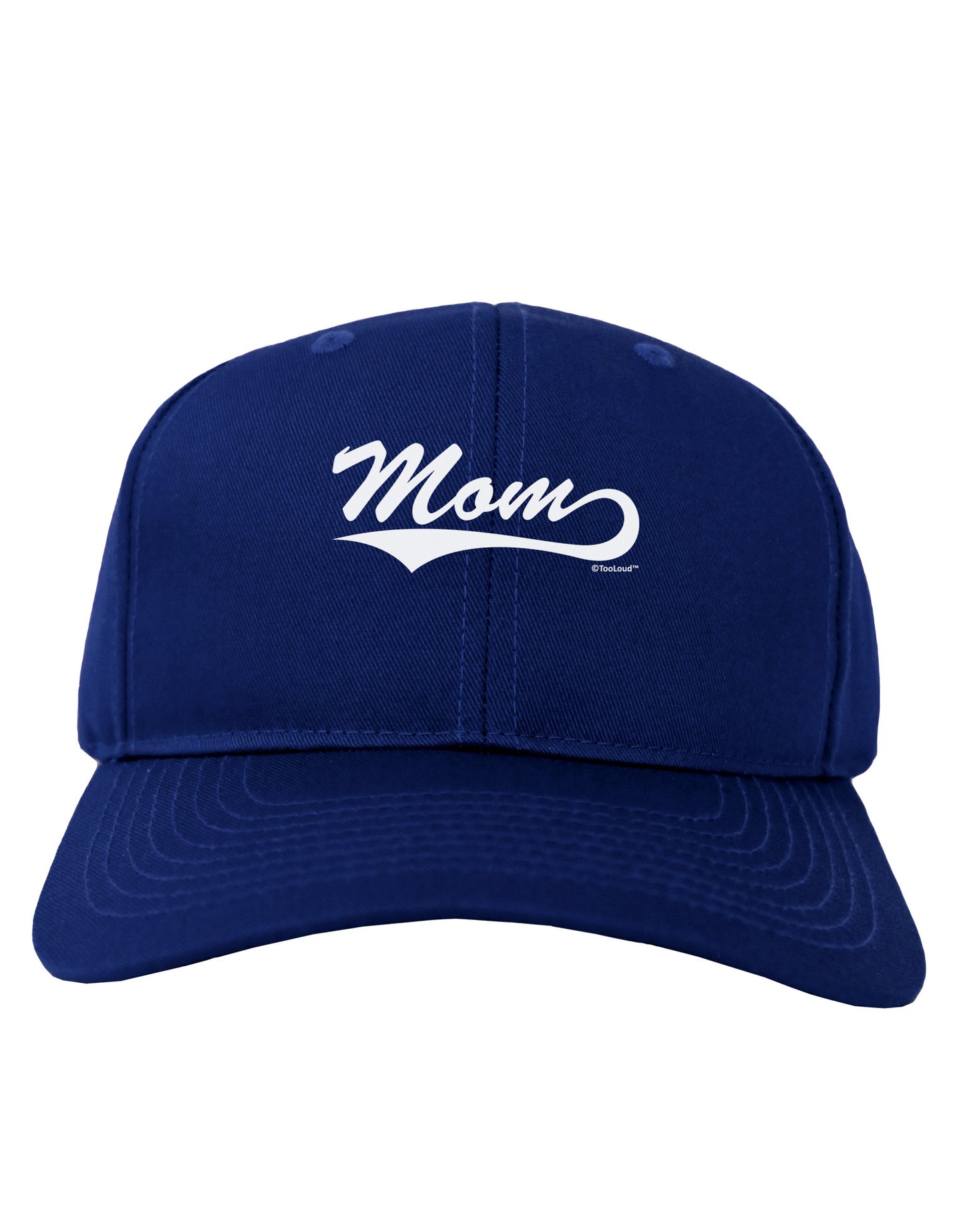 Mom - Sports Tail Script Adult Dark Baseball Cap Hat by TooLoud-Baseball Cap-TooLoud-Royal-Blue-One Size-Davson Sales