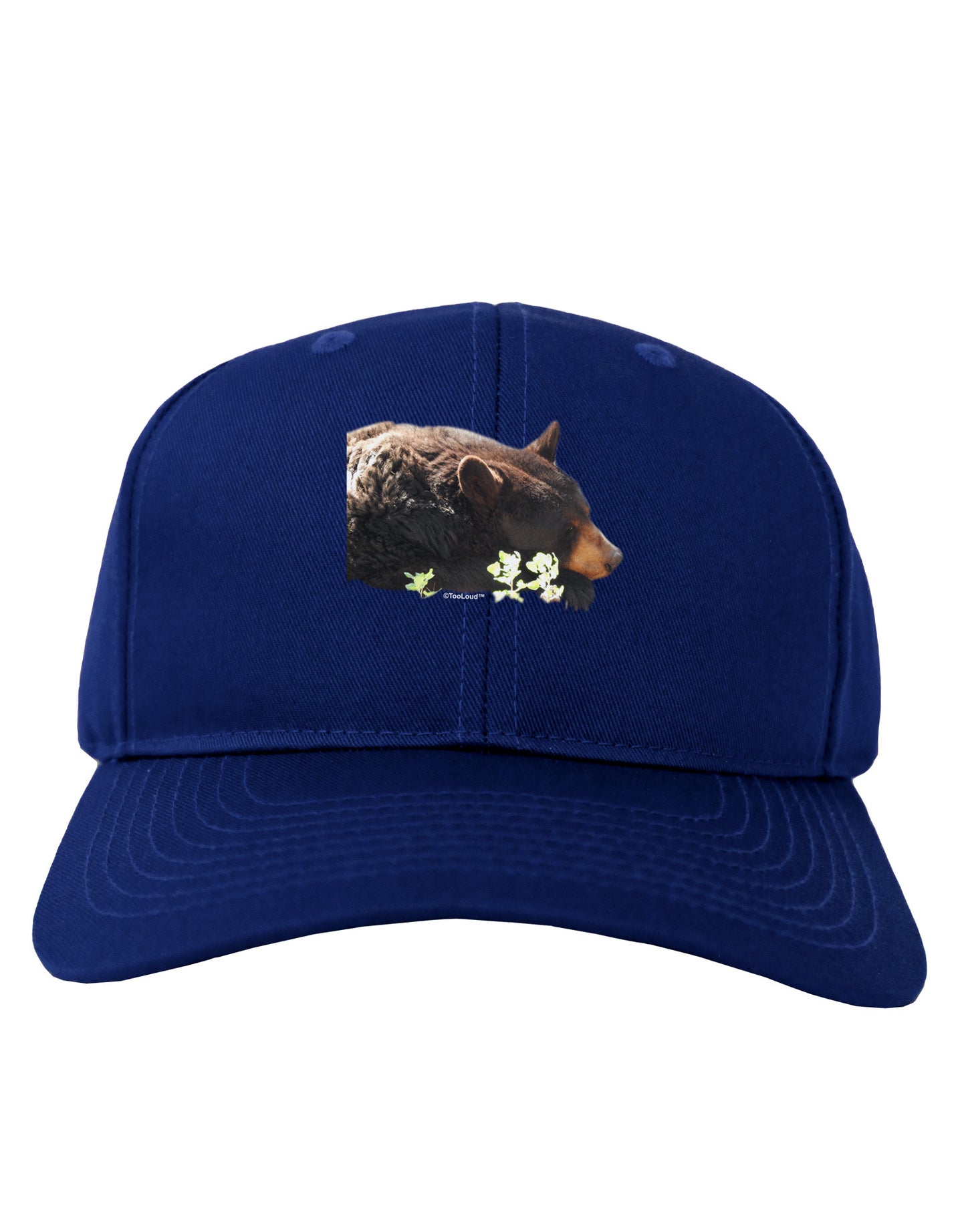 Laying Black Bear Cutout Adult Dark Baseball Cap Hat-Baseball Cap-TooLoud-Royal-Blue-One Size-Davson Sales