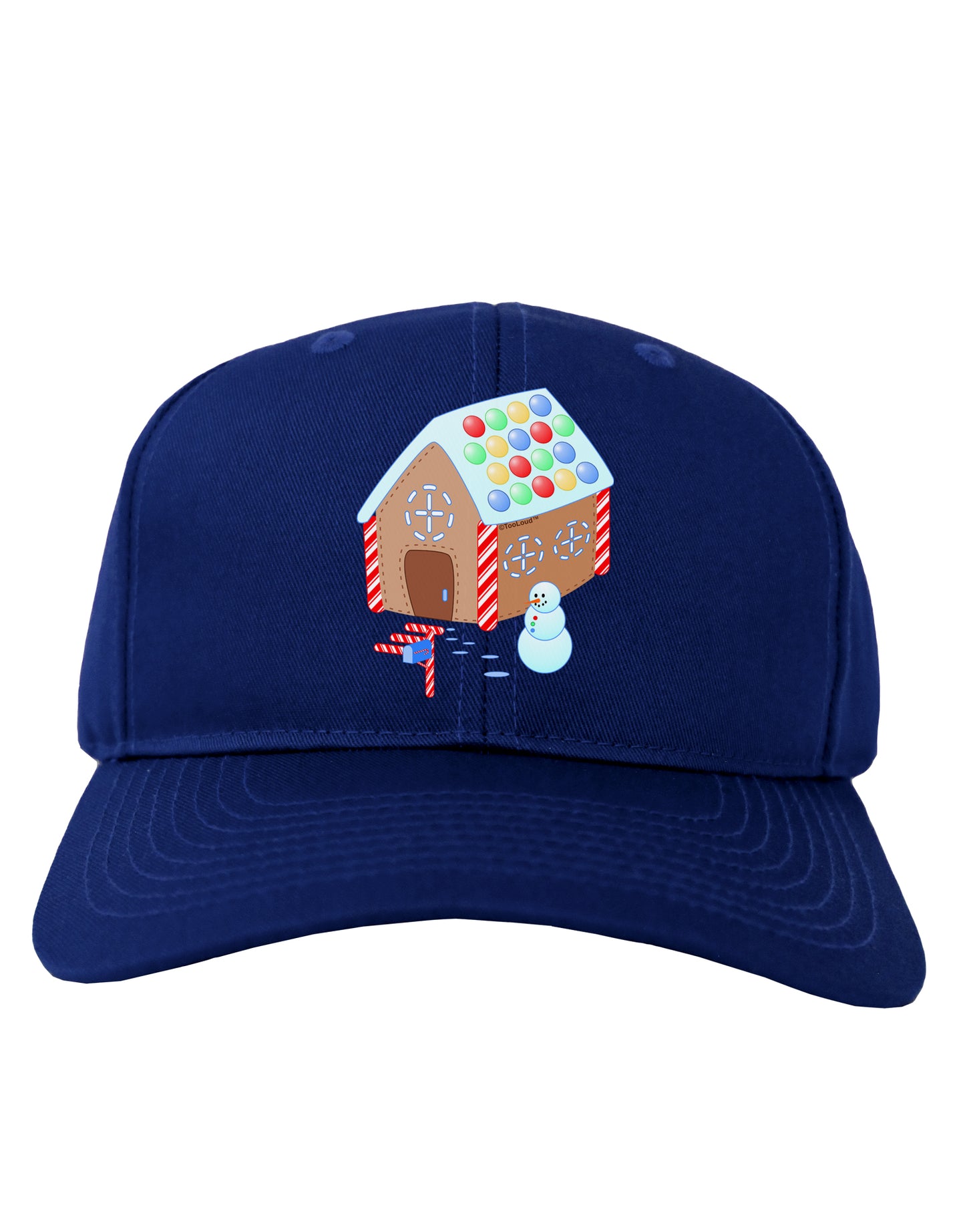 Little Gingerbread House Design #1 Adult Dark Baseball Cap Hat by TooLoud-Baseball Cap-TooLoud-Royal-Blue-One Size-Davson Sales