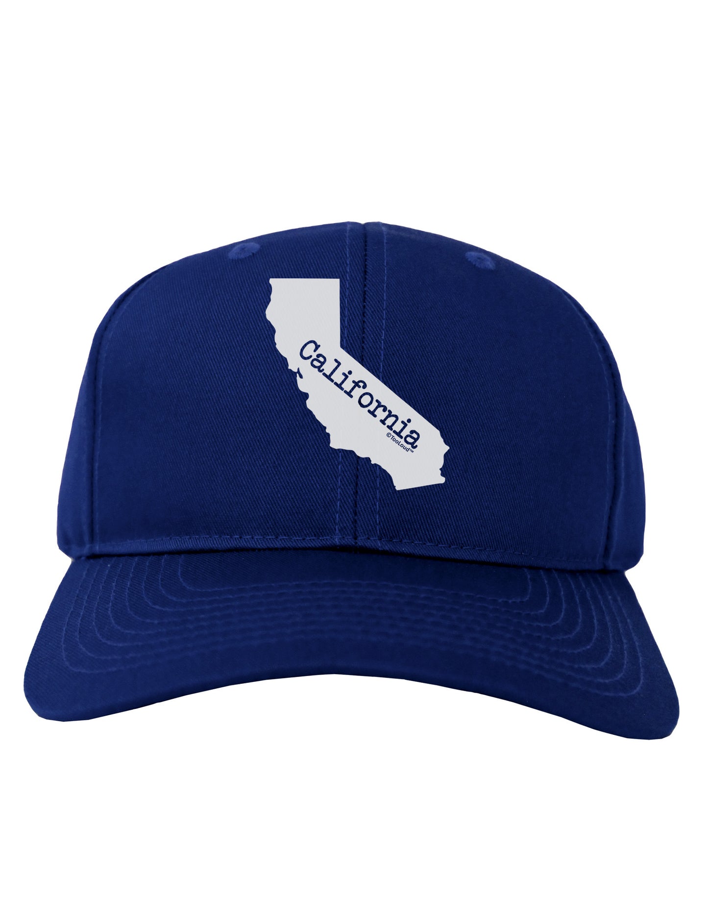 California - United States Shape Adult Dark Baseball Cap Hat by TooLoud-Baseball Cap-TooLoud-Royal-Blue-One Size-Davson Sales