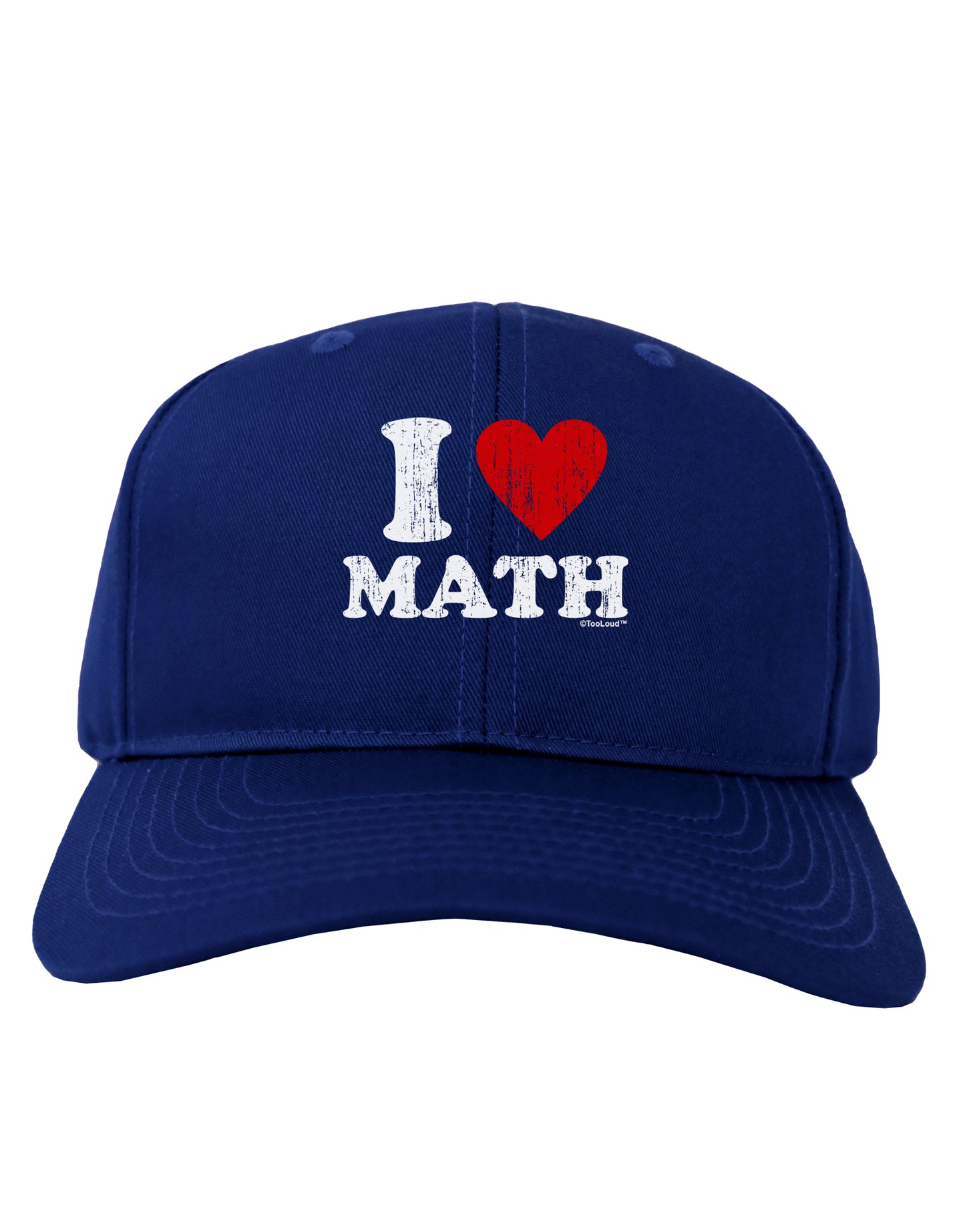 I Heart Math Distressed Adult Dark Baseball Cap Hat by TooLoud-Baseball Cap-TooLoud-Royal-Blue-One Size-Davson Sales