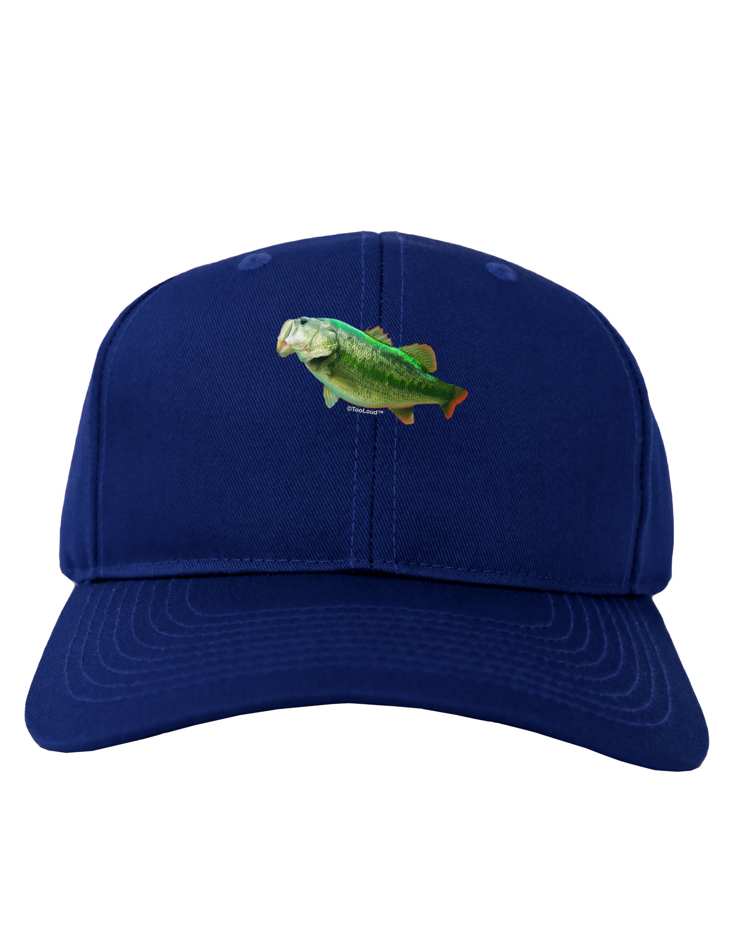 Big Bass Fish Adult Dark Baseball Cap Hat-Baseball Cap-TooLoud-Royal-Blue-One Size-Davson Sales