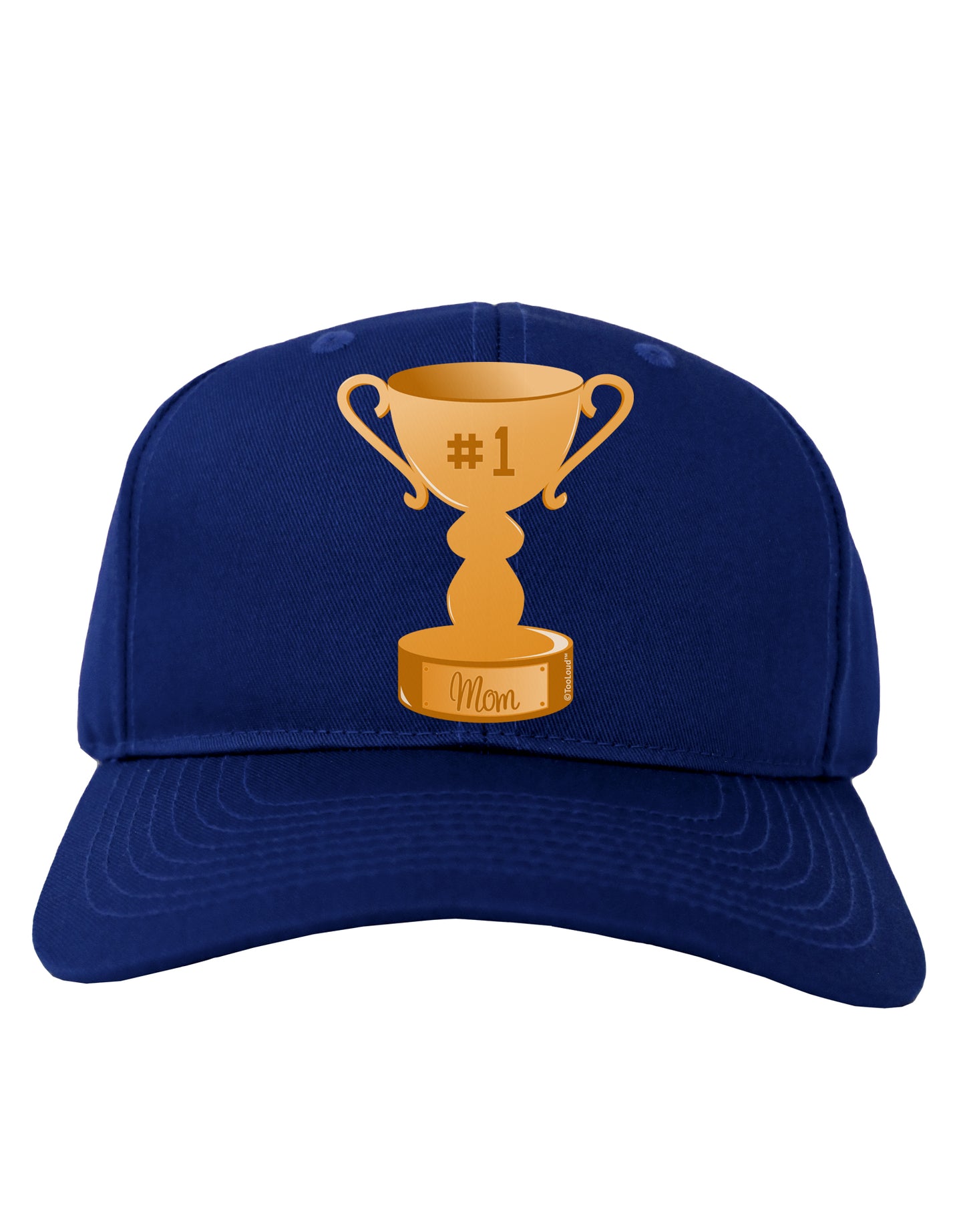 Number One Mom Trophy Adult Dark Baseball Cap Hat by TooLoud-Baseball Cap-TooLoud-Royal-Blue-One Size-Davson Sales