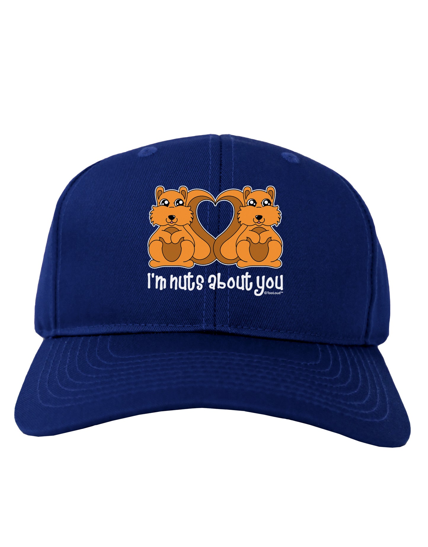 Cute Squirrels - I'm Nuts About You Adult Dark Baseball Cap Hat by TooLoud-Baseball Cap-TooLoud-Royal-Blue-One Size-Davson Sales