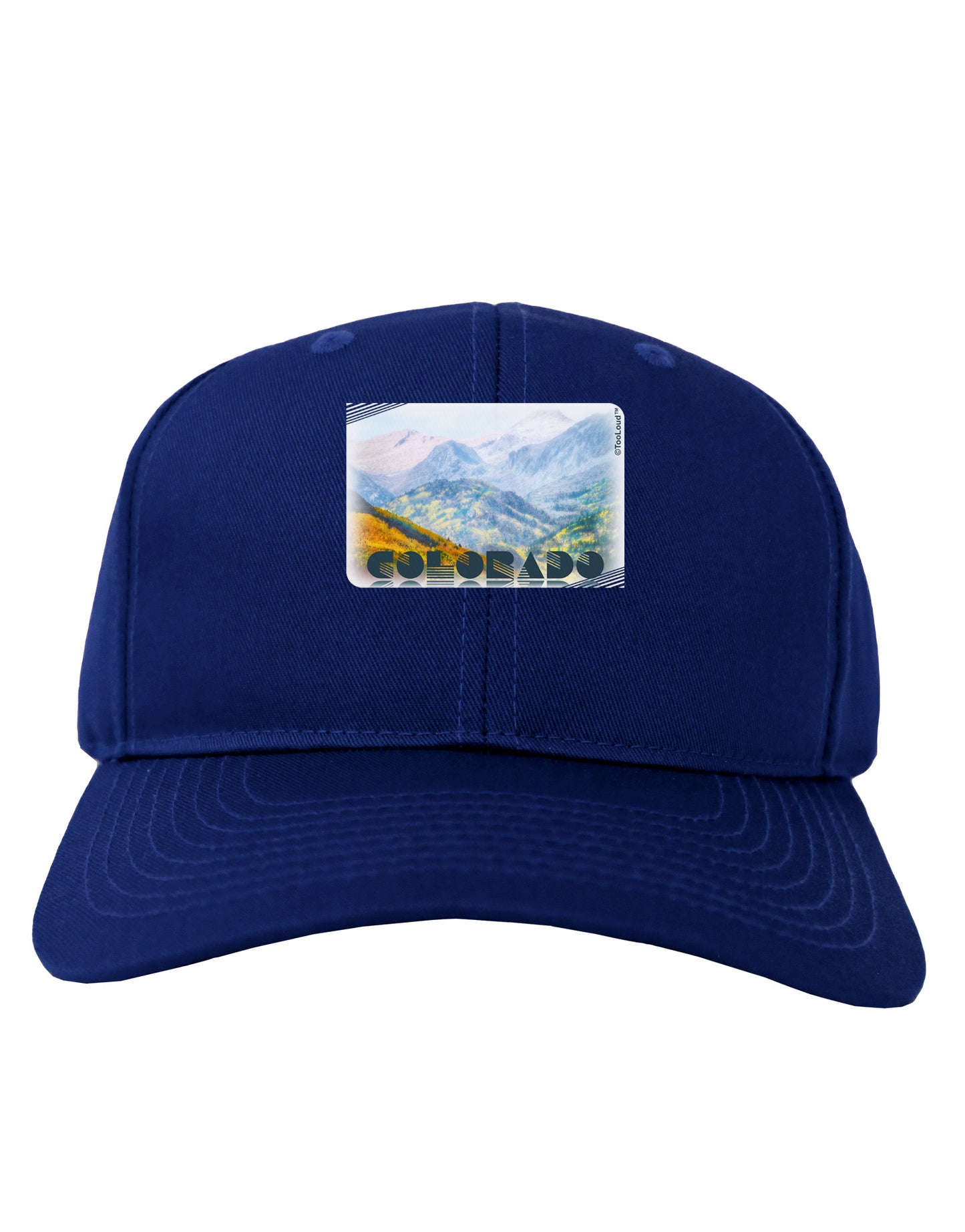 CO Fog Mountains Text Adult Dark Baseball Cap Hat-Baseball Cap-TooLoud-Royal-Blue-One Size-Davson Sales