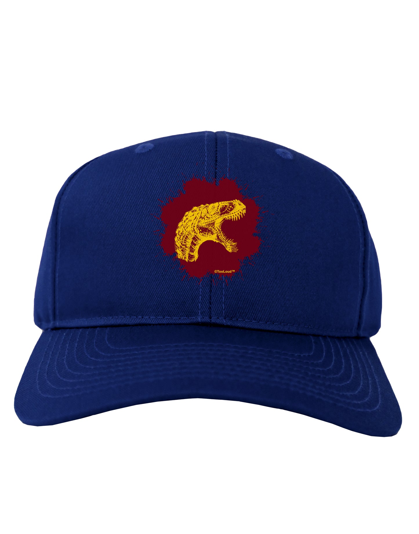 Jurassic Dinosaur Face Blood Splatter Adult Dark Baseball Cap Hat by TooLoud-Baseball Cap-TooLoud-Royal-Blue-One Size-Davson Sales