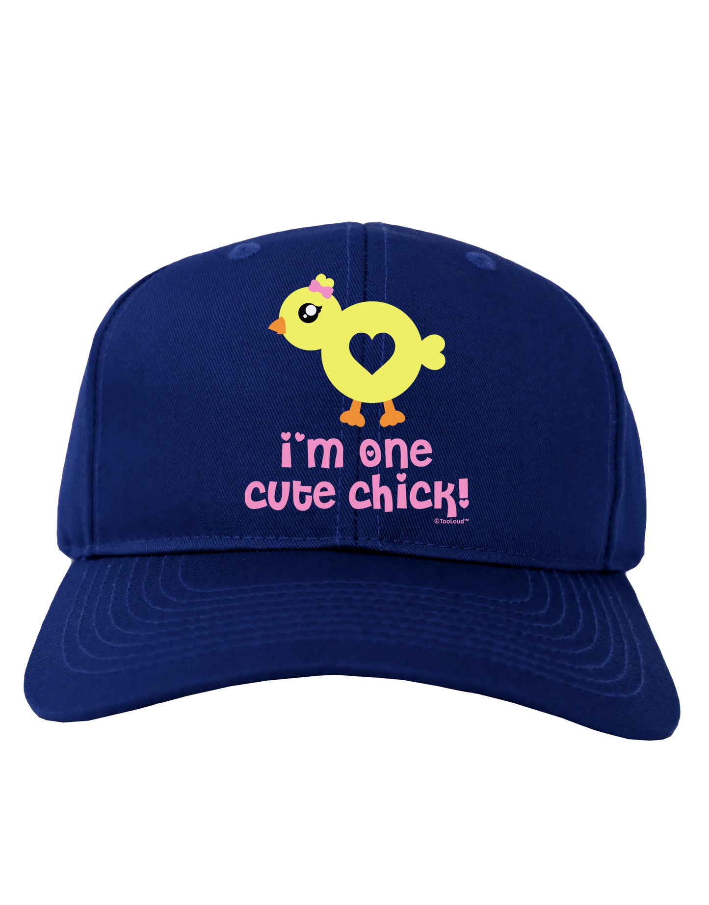I'm One Cute Chick Adult Dark Baseball Cap Hat by TooLoud-Baseball Cap-TooLoud-Royal-Blue-One Size-Davson Sales