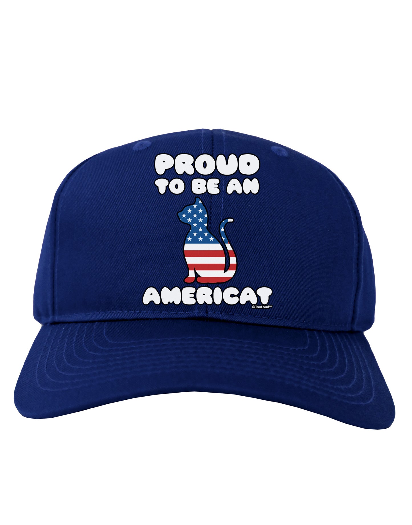 Proud to Be an Americat Adult Dark Baseball Cap Hat by TooLoud-Baseball Cap-TooLoud-Royal-Blue-One Size-Davson Sales