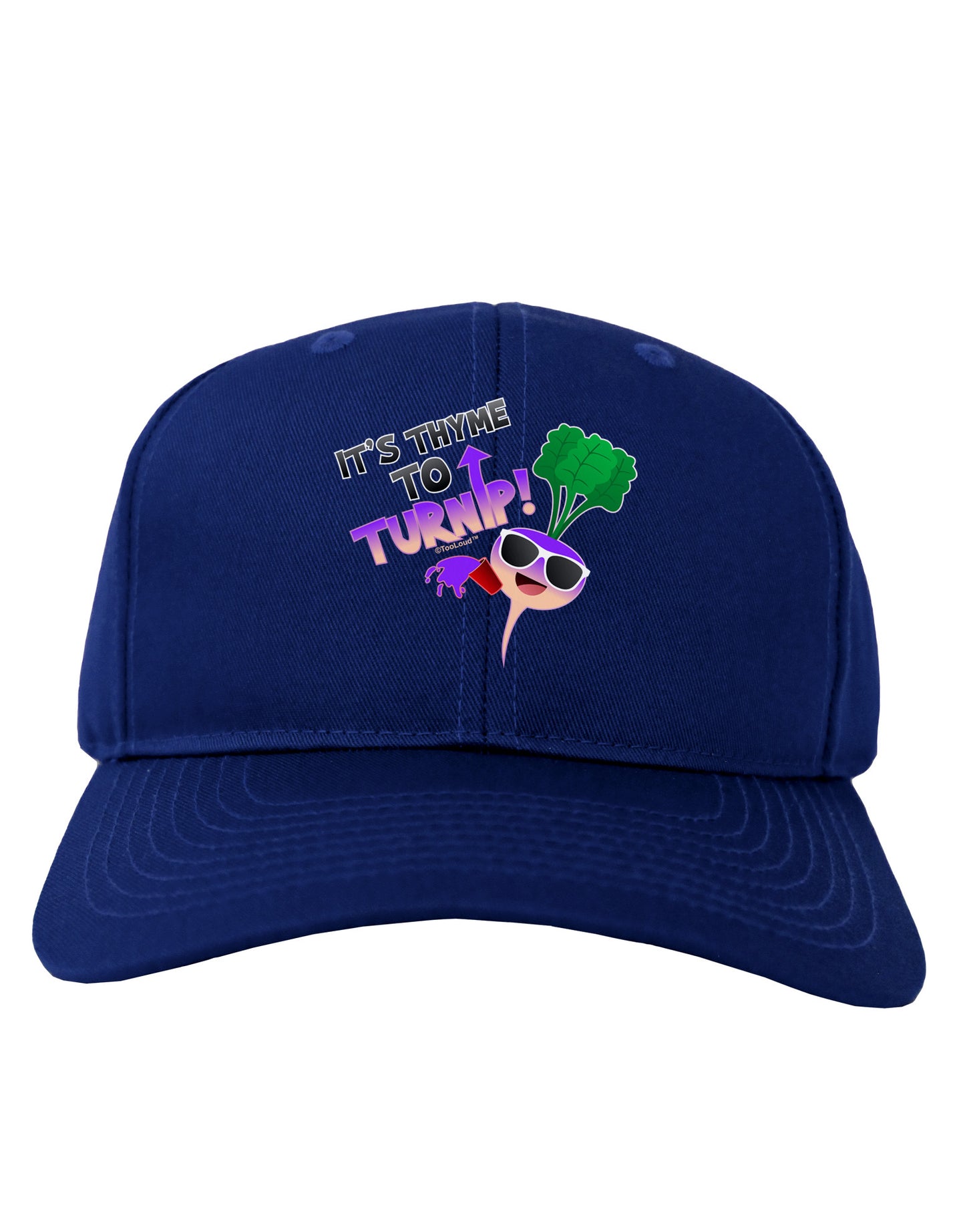 It's Thyme To Turnip Adult Dark Baseball Cap Hat-Baseball Cap-TooLoud-Royal-Blue-One Size-Davson Sales
