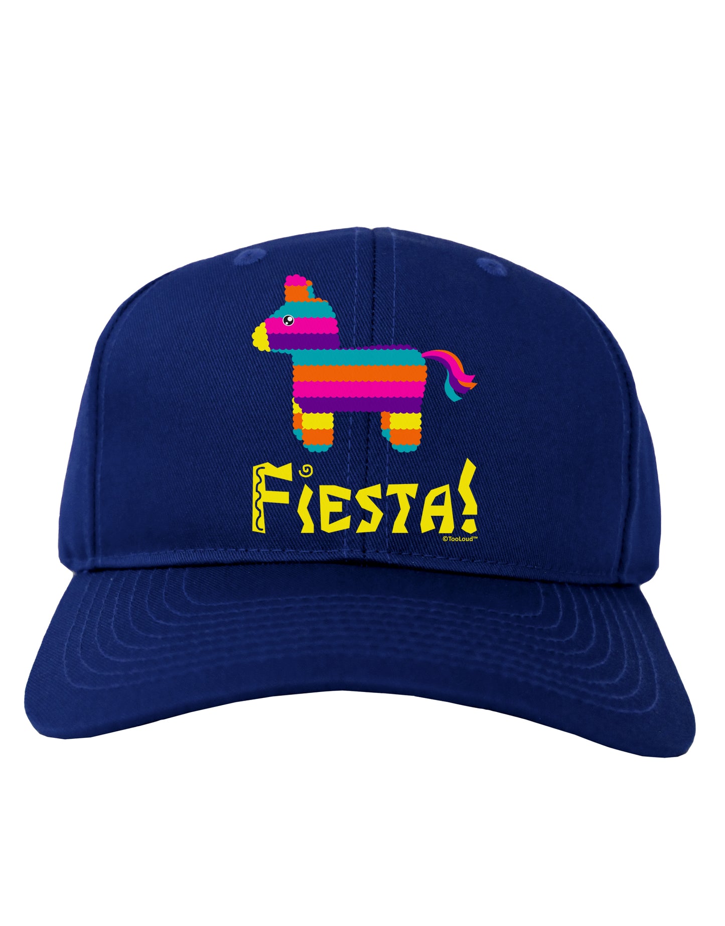 Colorful Pinata Design - Fiesta Adult Dark Baseball Cap Hat by TooLoud-Baseball Cap-TooLoud-Royal-Blue-One Size-Davson Sales
