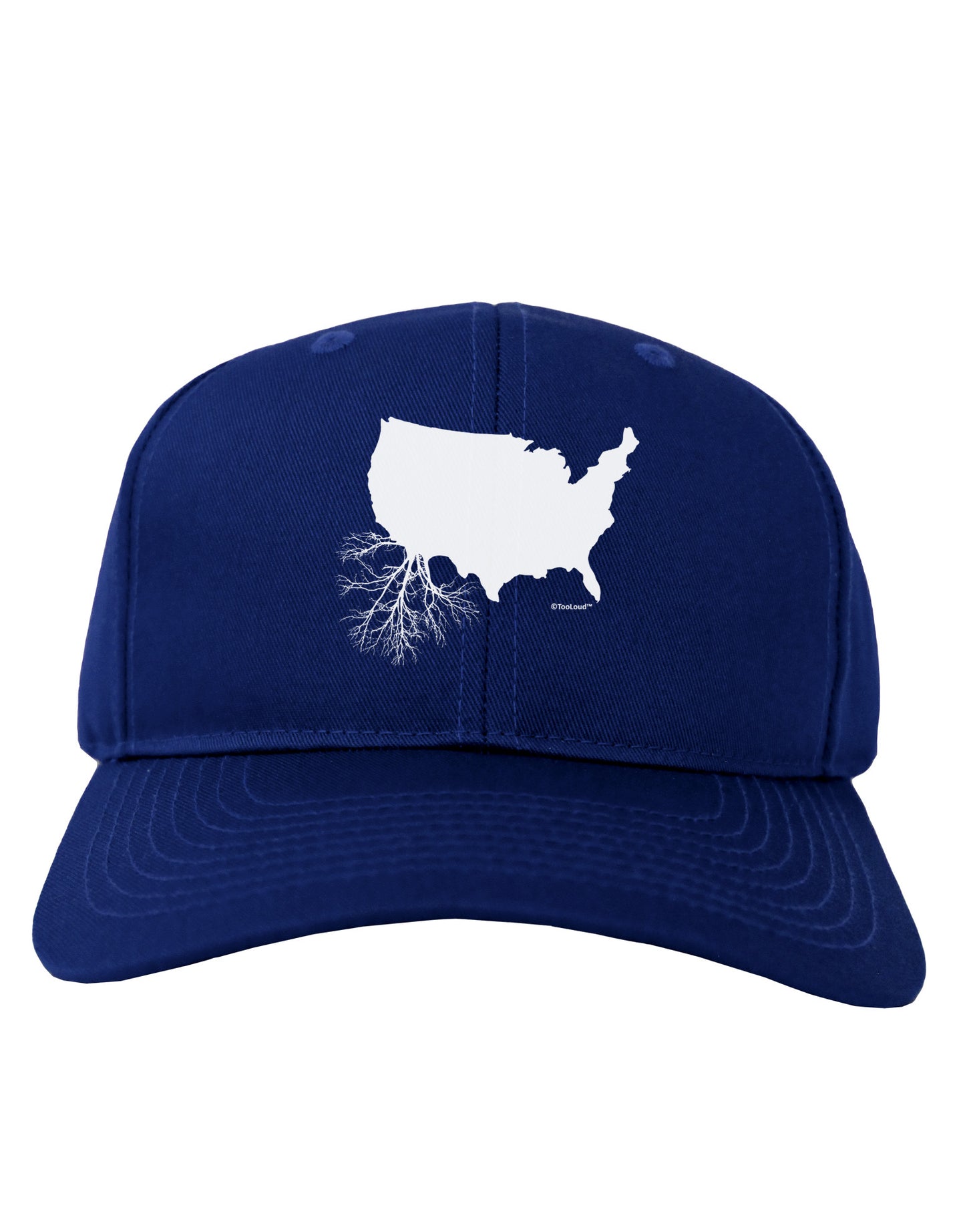 American Roots Design Adult Dark Baseball Cap Hat by TooLoud-Baseball Cap-TooLoud-Royal-Blue-One Size-Davson Sales