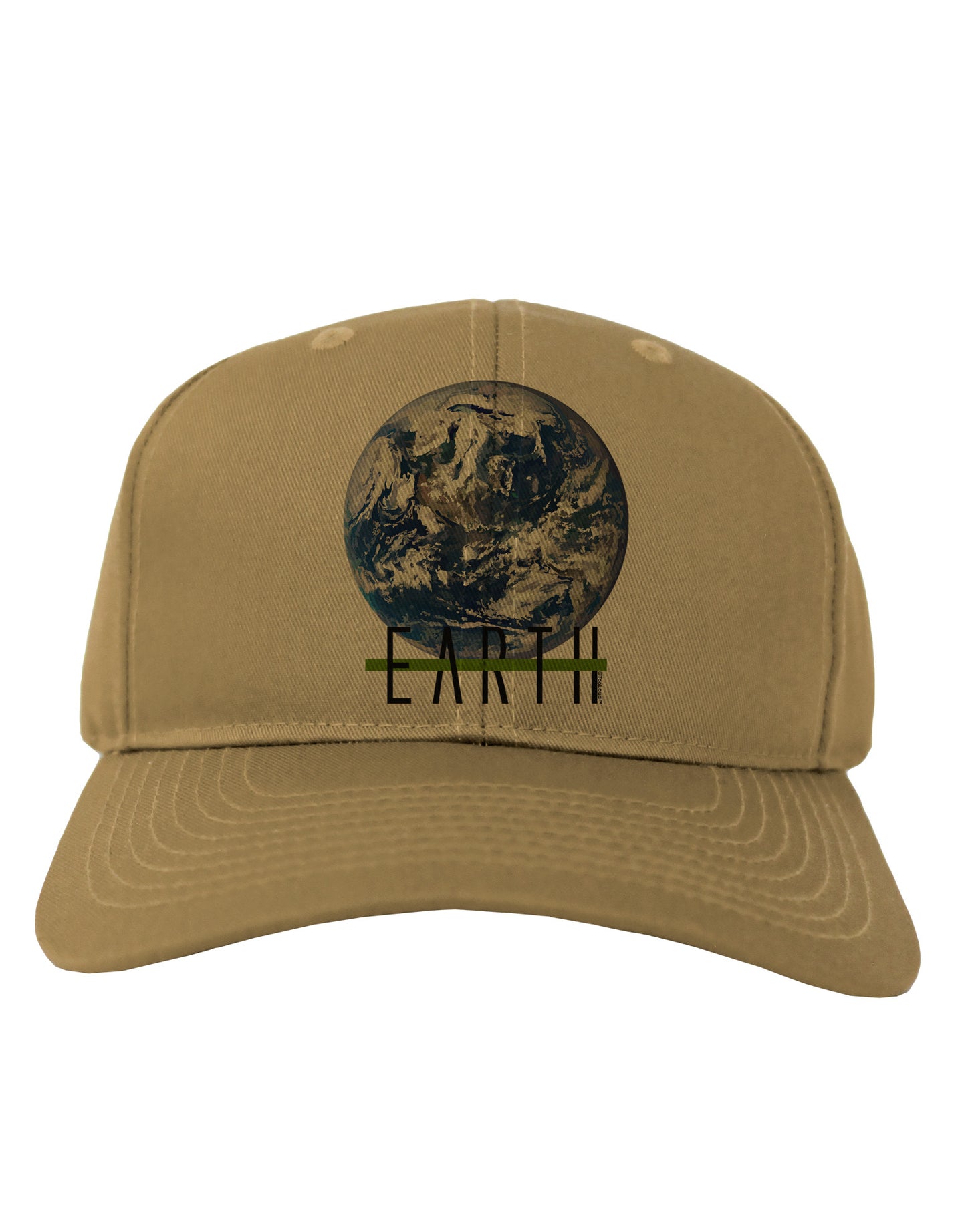 Planet Earth Text Adult Baseball Cap Hat-Baseball Cap-TooLoud-Khaki-One Size-Davson Sales