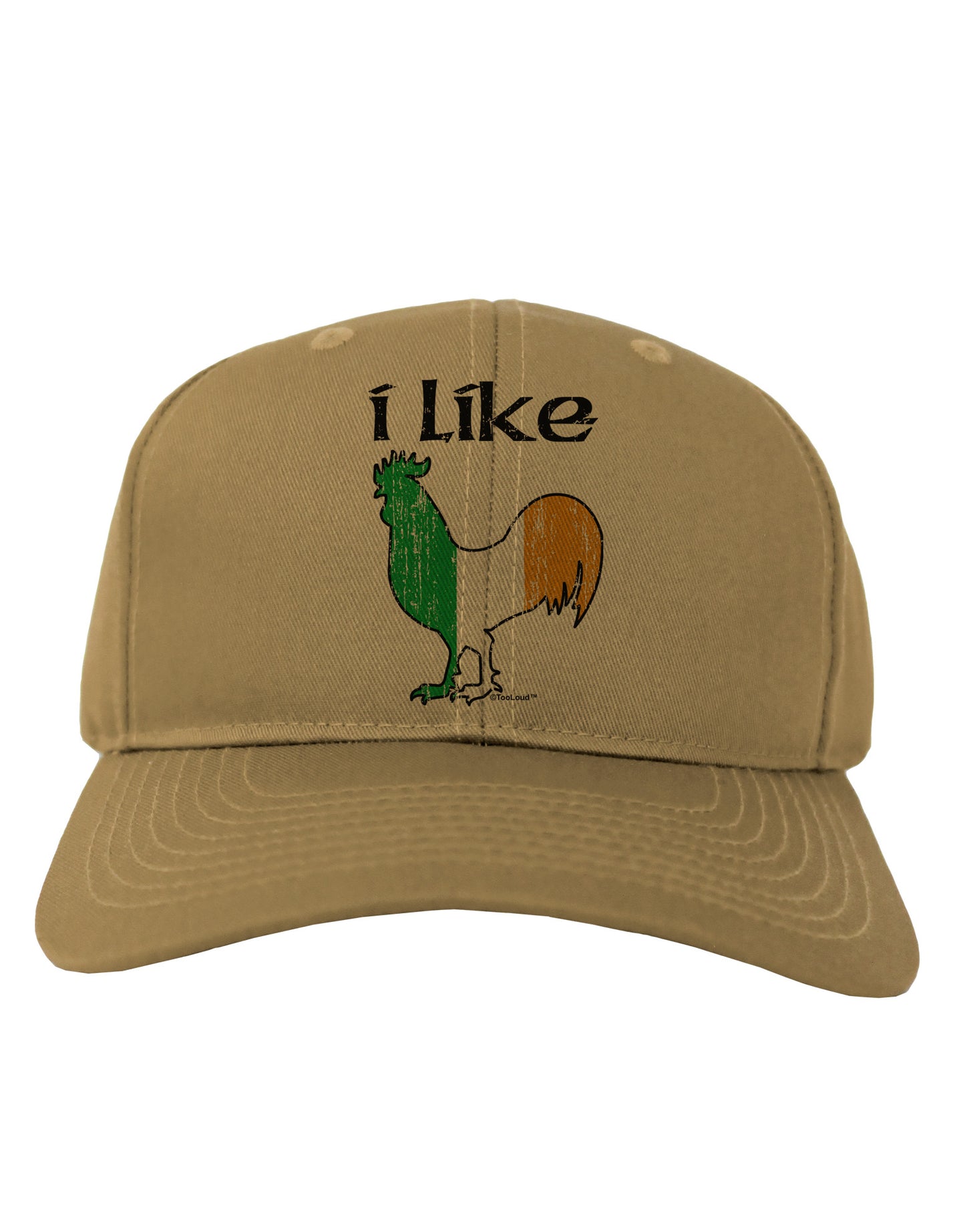 I Like Irish Rooster Silhouette Adult Baseball Cap Hat by TooLoud-Baseball Cap-TooLoud-Khaki-One Size-Davson Sales