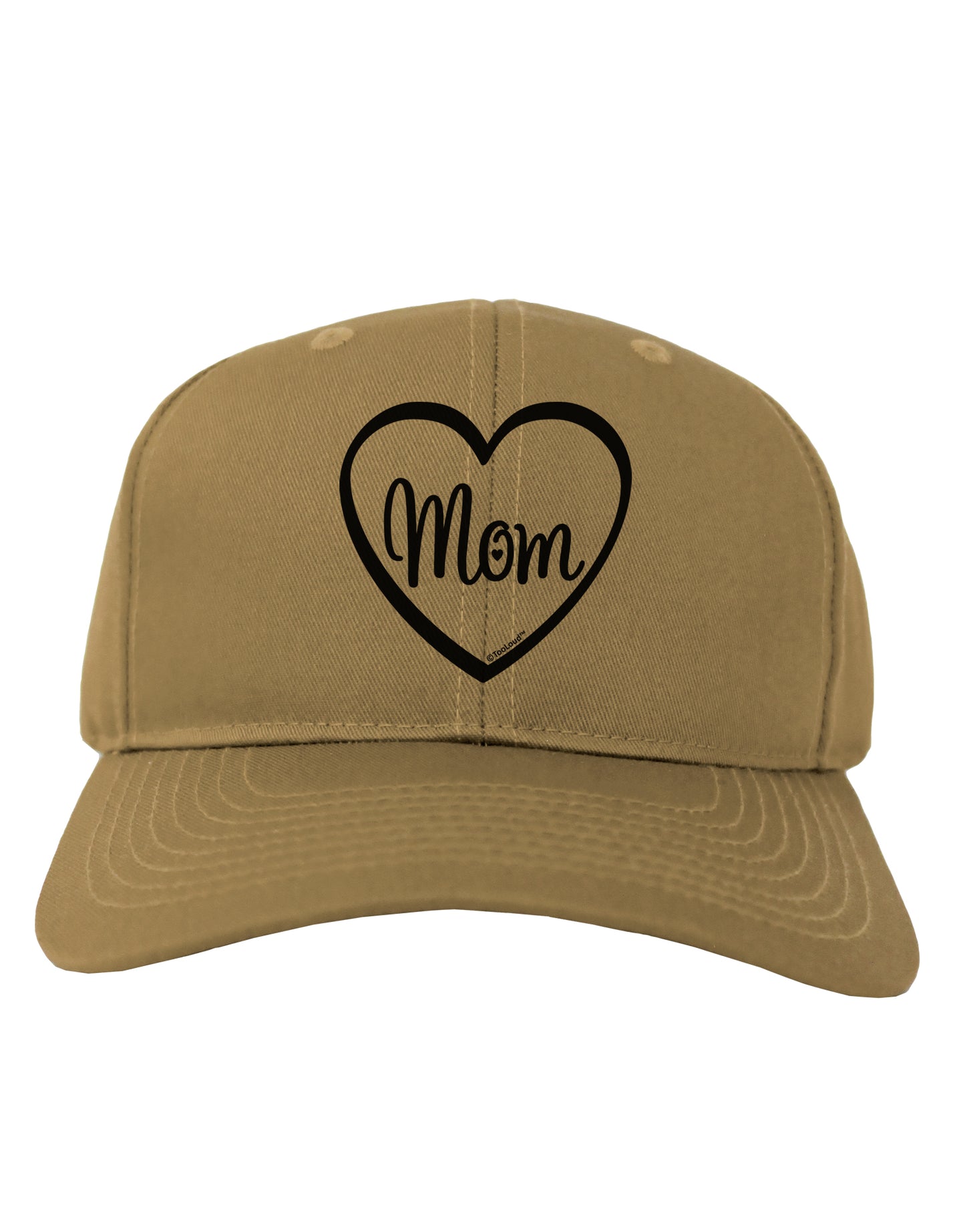 Mom Heart Design Adult Baseball Cap Hat by TooLoud-Baseball Cap-TooLoud-Khaki-One Size-Davson Sales