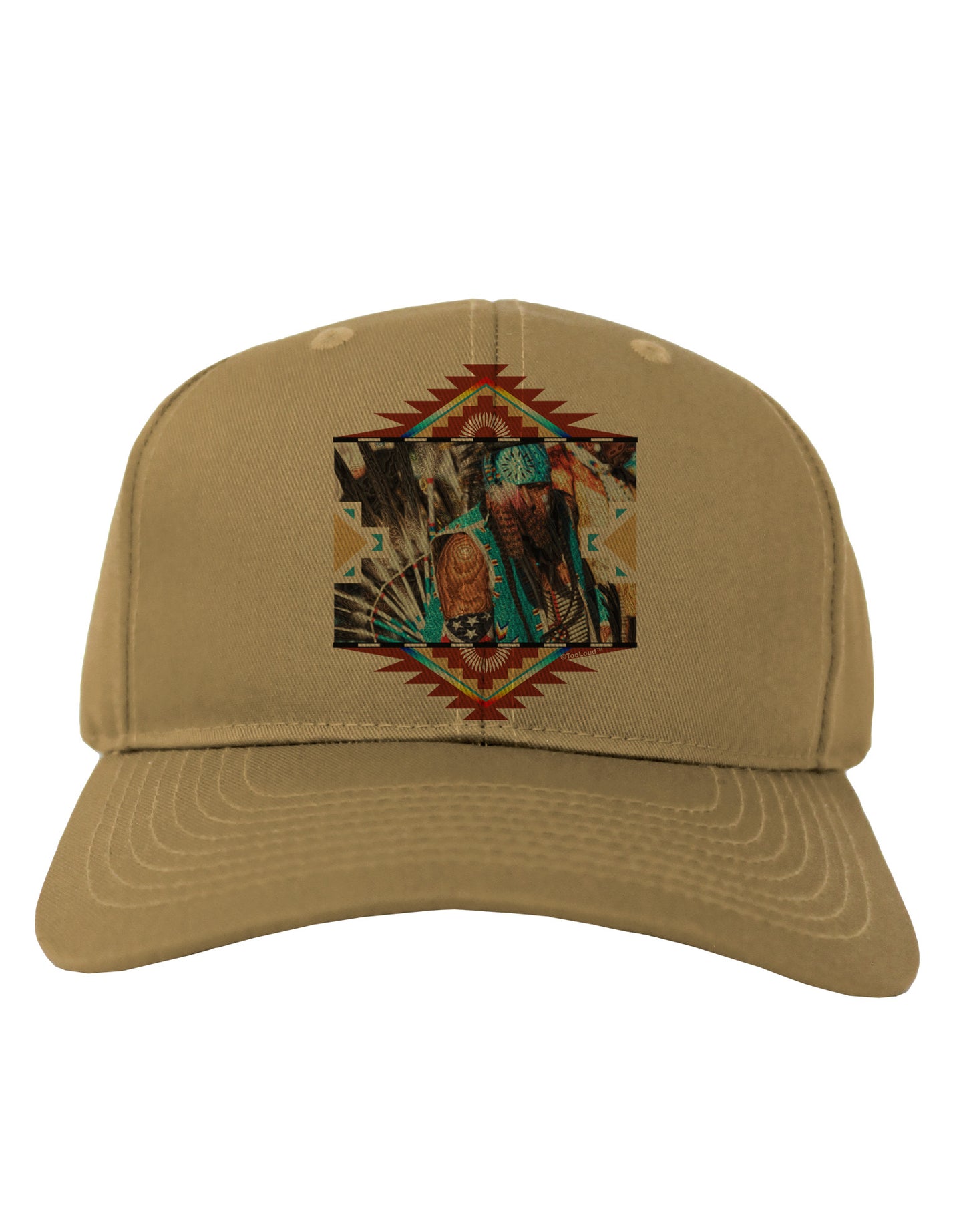 Native American Dancer 2 Adult Baseball Cap Hat-Baseball Cap-TooLoud-Khaki-One Size-Davson Sales
