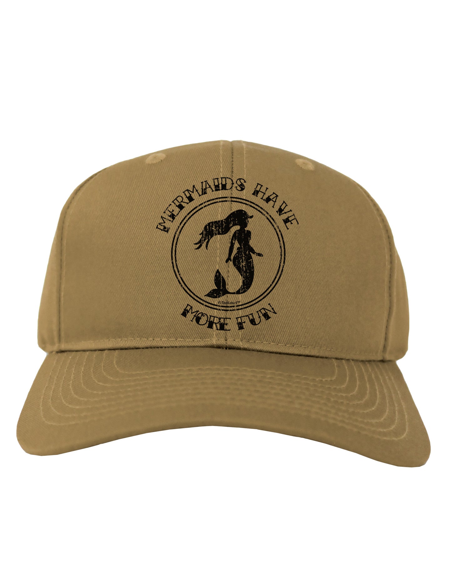 Mermaids Have More Fun - Distressed Adult Baseball Cap Hat-Baseball Cap-TooLoud-Khaki-One Size-Davson Sales