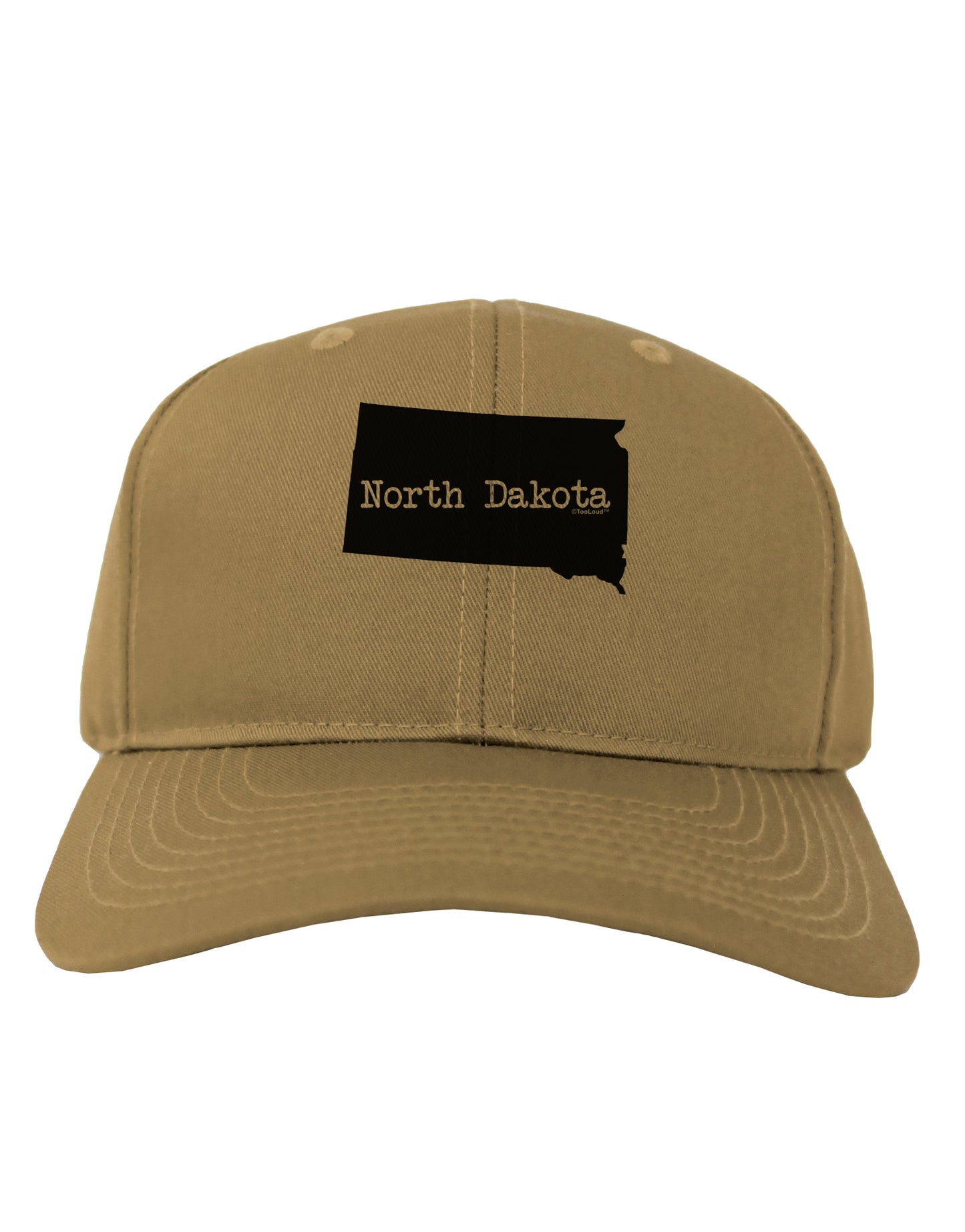 North Dakota - United States Shape Adult Baseball Cap Hat by TooLoud-Baseball Cap-TooLoud-Khaki-One Size-Davson Sales