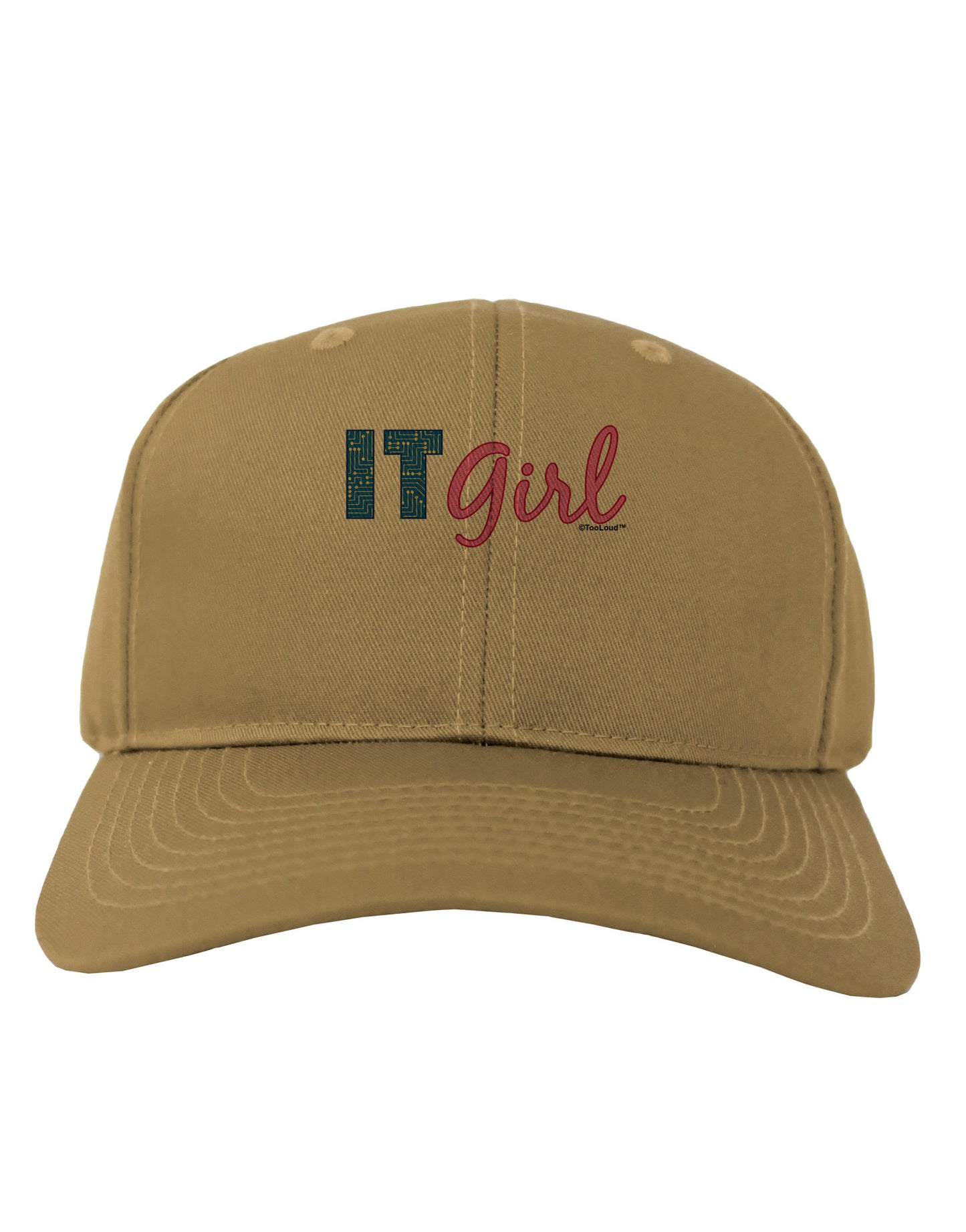 IT Girl Adult Baseball Cap Hat-Baseball Cap-TooLoud-Khaki-One Size-Davson Sales