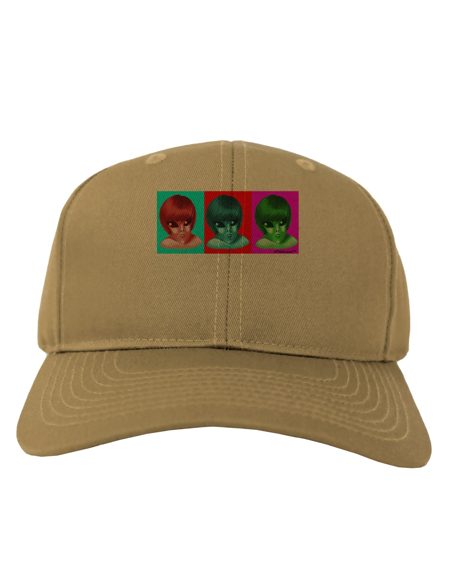 Extraterrestial Pop-art #2 Adult Baseball Cap Hat by TooLoud-Baseball Cap-TooLoud-Khaki-One Size-Davson Sales