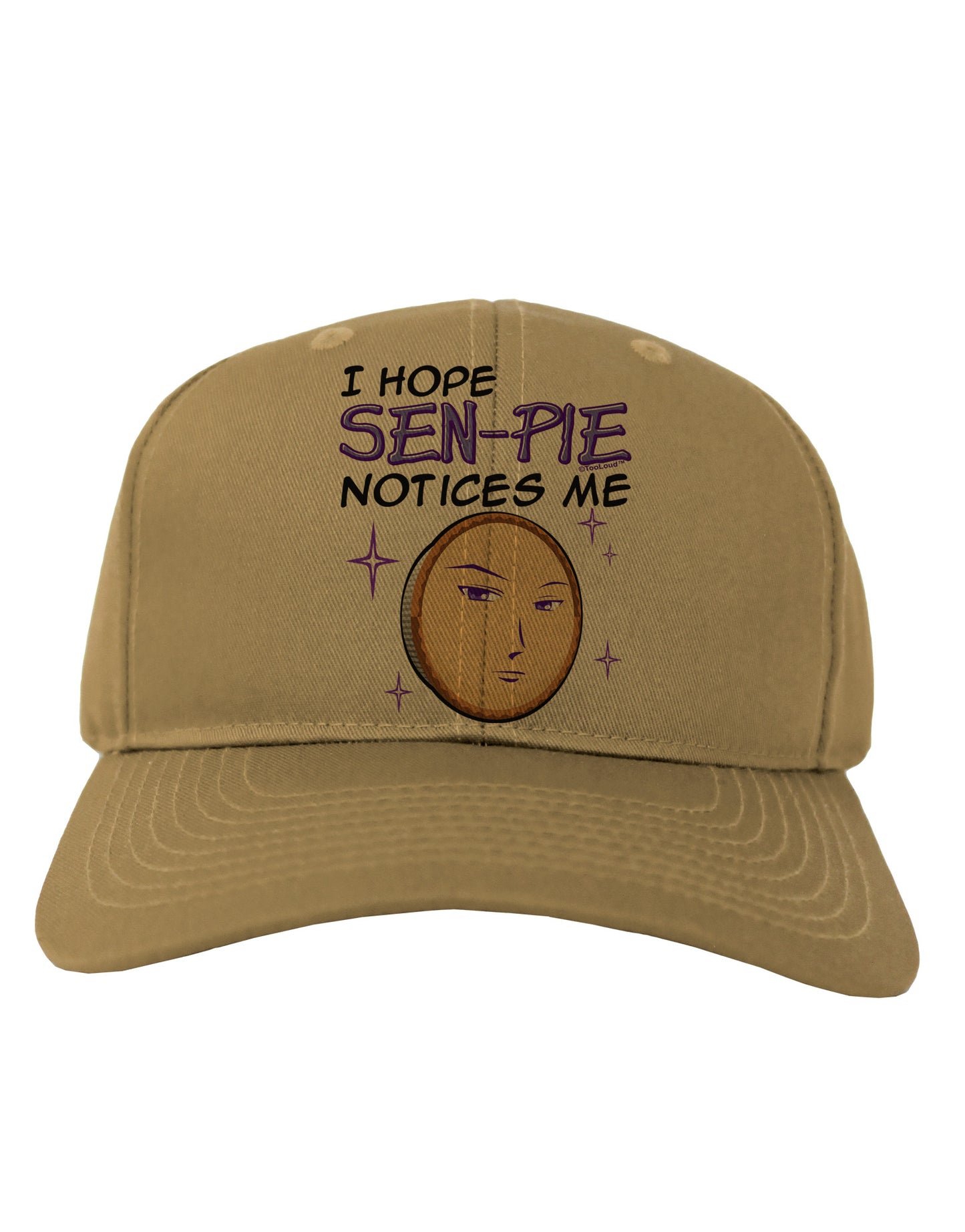 I Hope Sen-Pie Notices Me Adult Baseball Cap Hat-Baseball Cap-TooLoud-Khaki-One Size-Davson Sales
