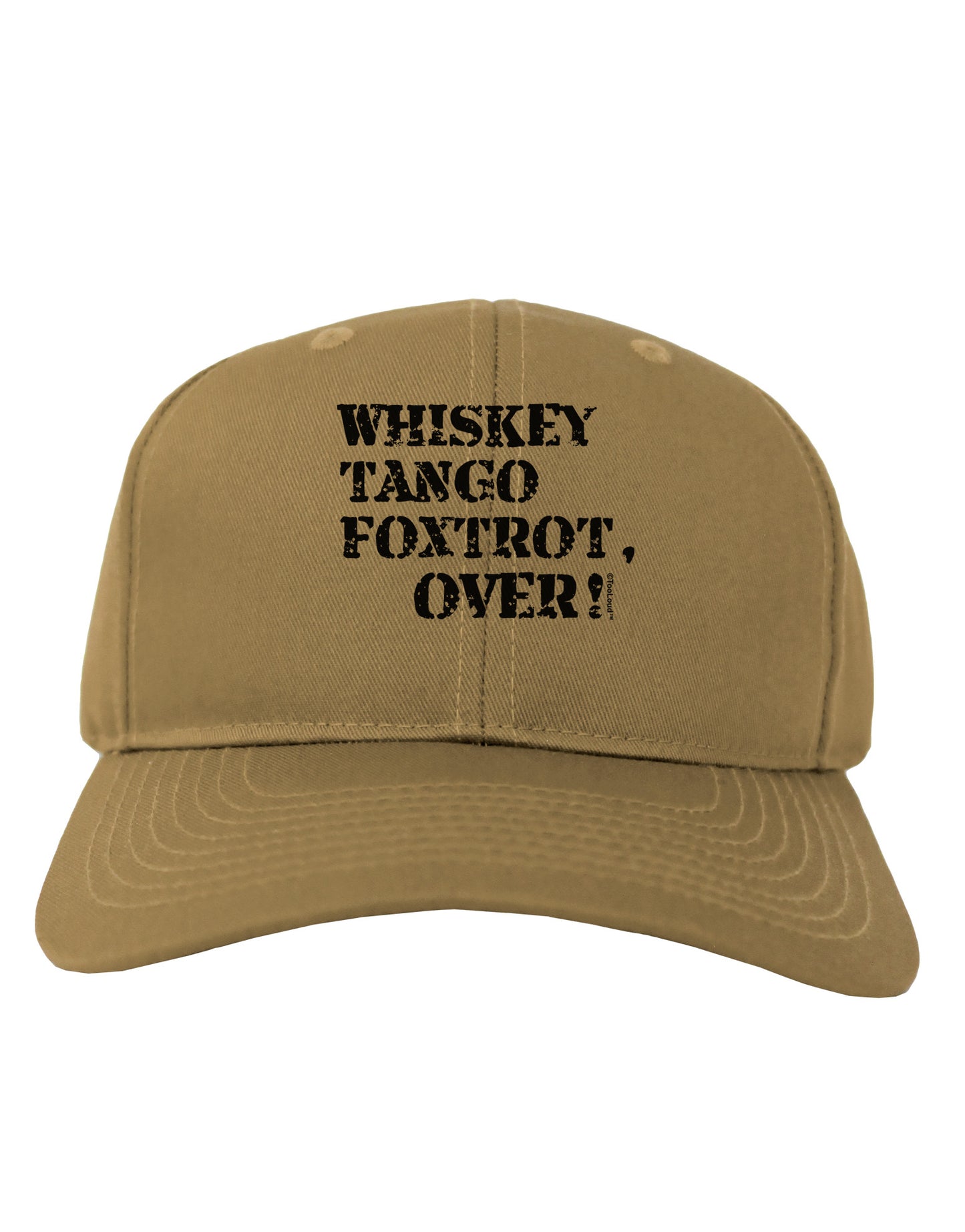 Whiskey Tango Foxtrot WTF Adult Baseball Cap Hat-Baseball Cap-TooLoud-Khaki-One Size-Davson Sales