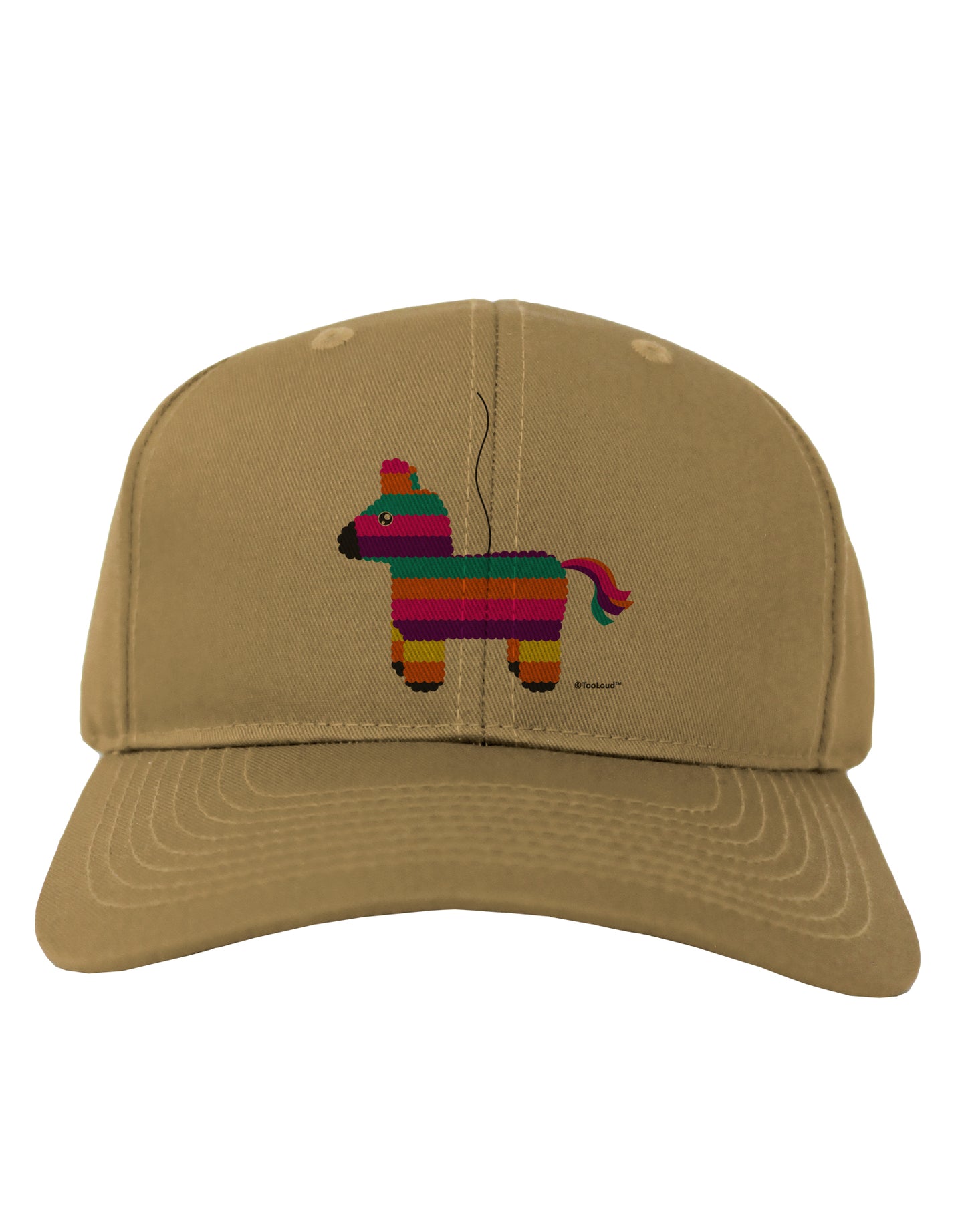 Colorful Hanging Pinata Design Adult Baseball Cap Hat by TooLoud-Baseball Cap-TooLoud-Khaki-One Size-Davson Sales