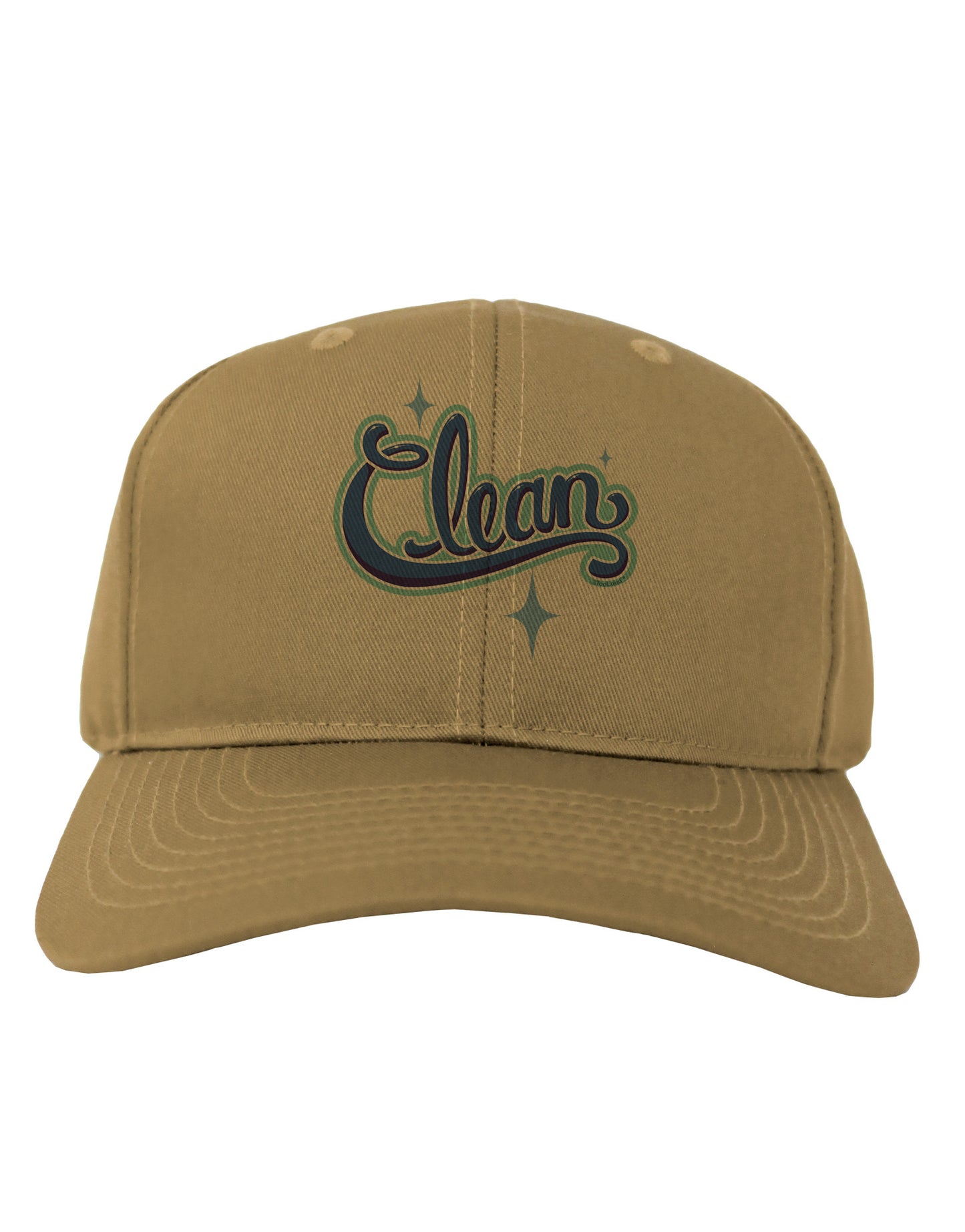 Clean Text Adult Baseball Cap Hat-Baseball Cap-TooLoud-Khaki-One Size-Davson Sales