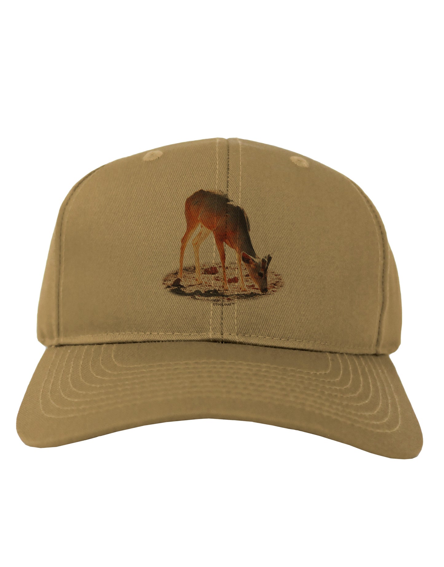 Little Buck Cutout Adult Baseball Cap Hat-Baseball Cap-TooLoud-Khaki-One Size-Davson Sales