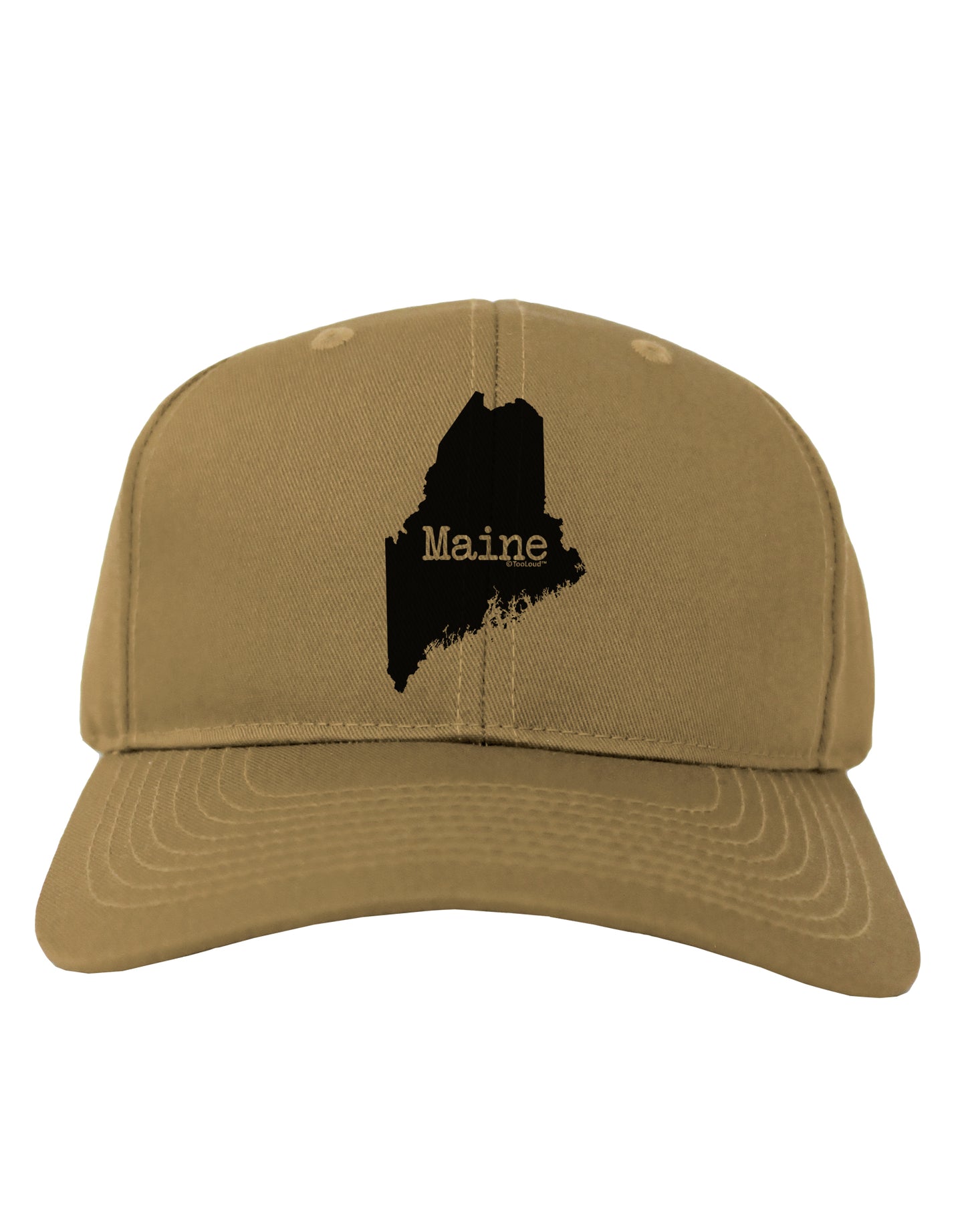 Maine - United States Shape Adult Baseball Cap Hat by TooLoud-Baseball Cap-TooLoud-Khaki-One Size-Davson Sales
