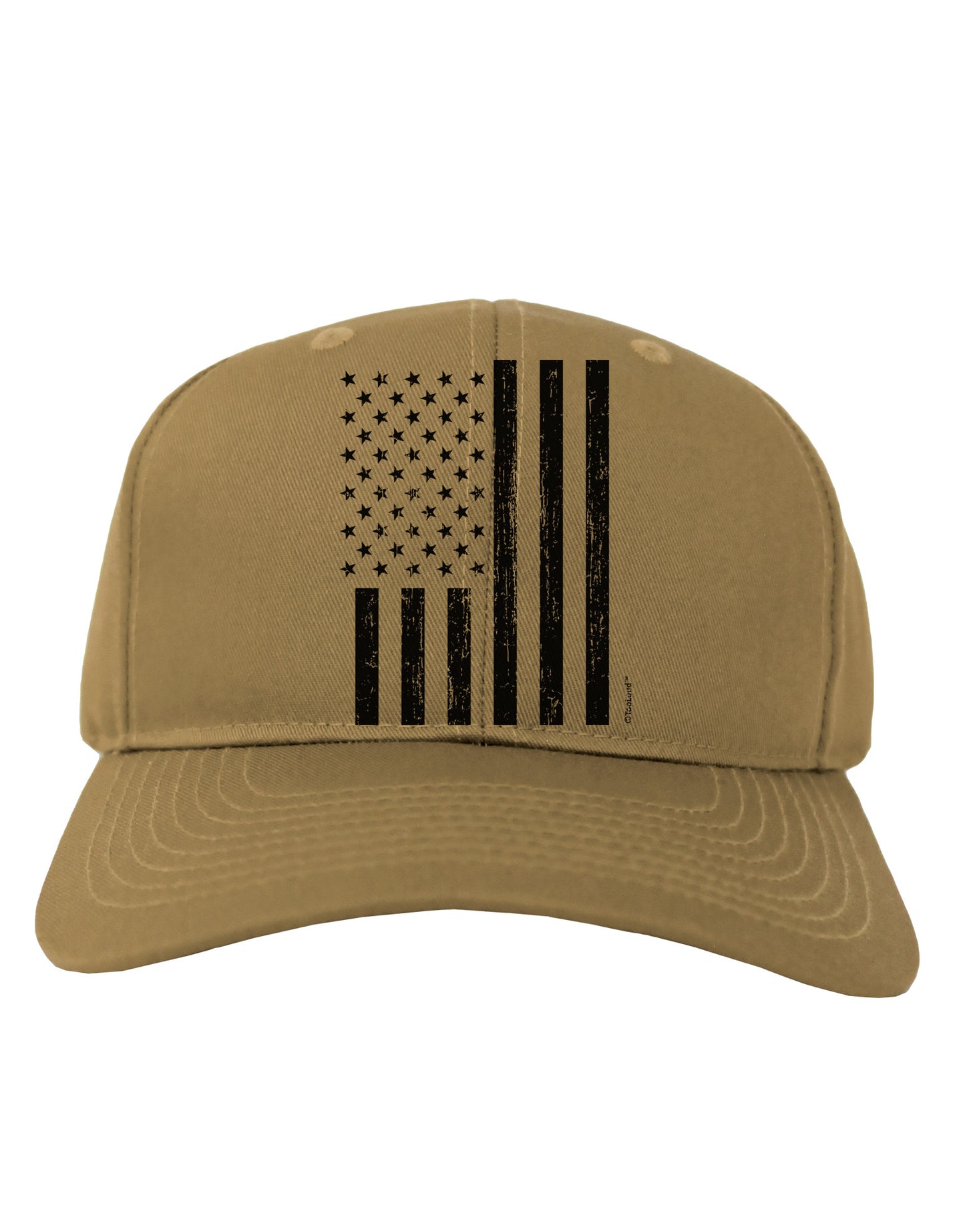 Stamp Style American Flag - Distressed Adult Baseball Cap Hat by TooLoud-Baseball Cap-TooLoud-Khaki-One Size-Davson Sales