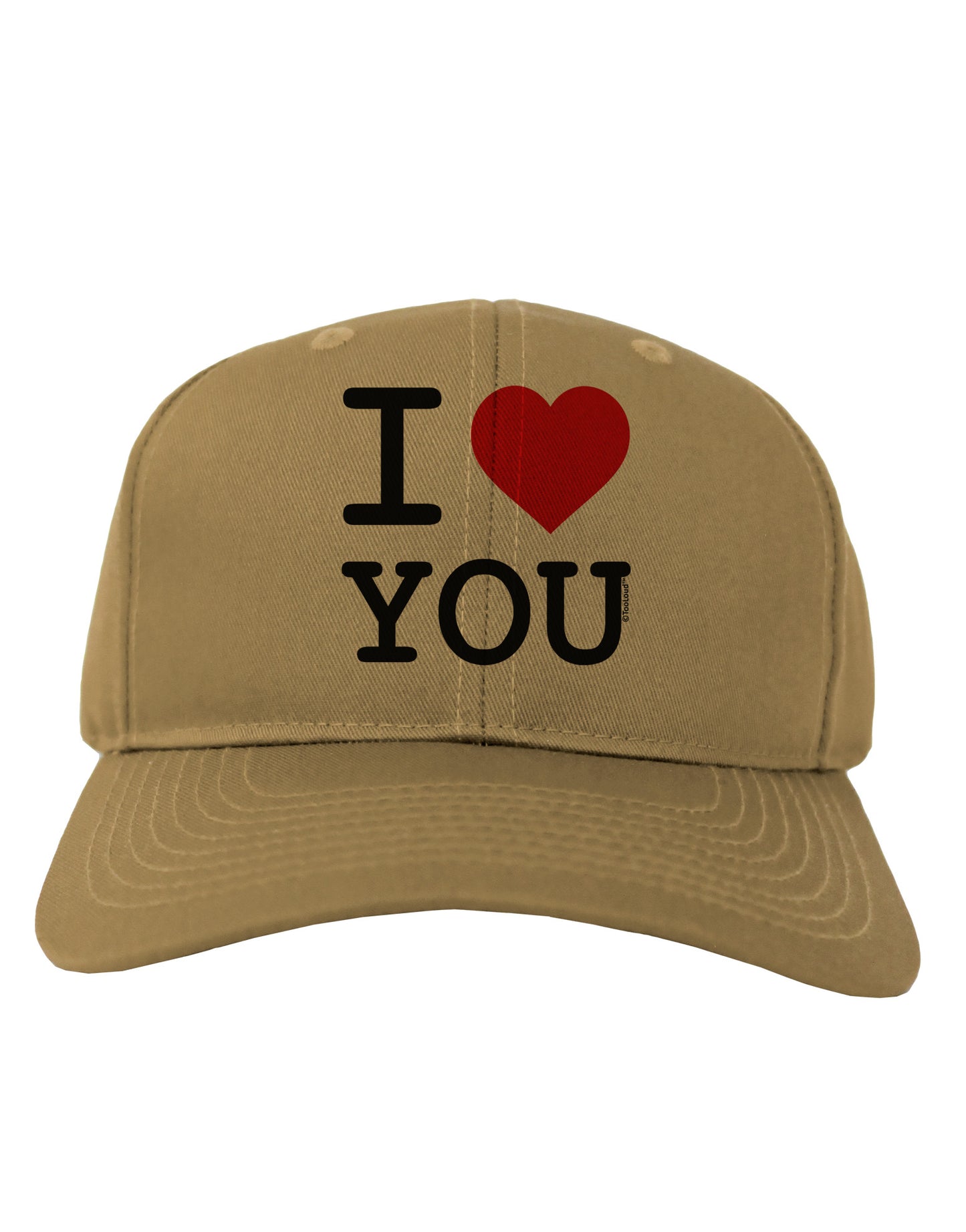 I Heart You Adult Baseball Cap Hat-Baseball Cap-TooLoud-Khaki-One Size-Davson Sales