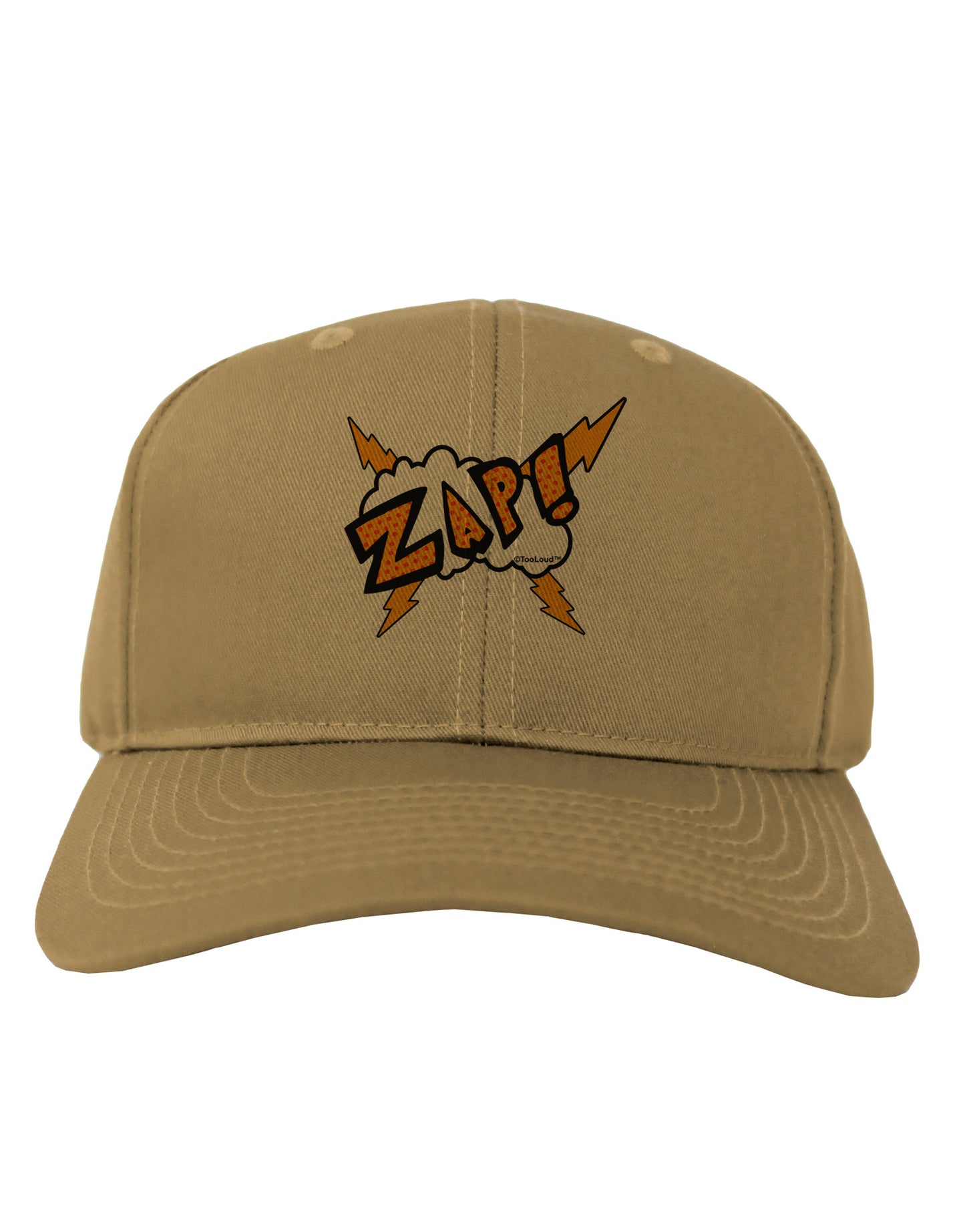Onomatopoeia ZAP Adult Baseball Cap Hat-Baseball Cap-TooLoud-Khaki-One Size-Davson Sales