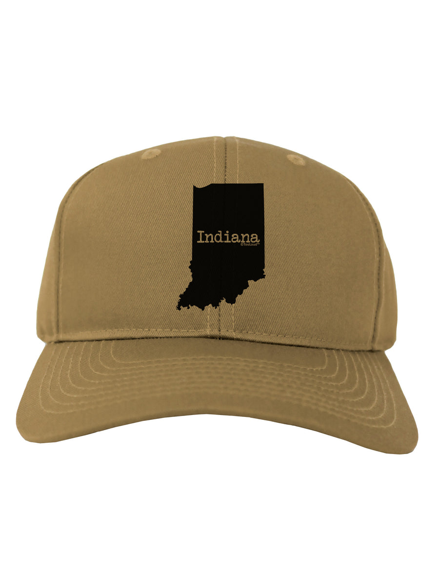 Indiana - United States Shape Adult Baseball Cap Hat-Baseball Cap-TooLoud-White-One Size-Davson Sales