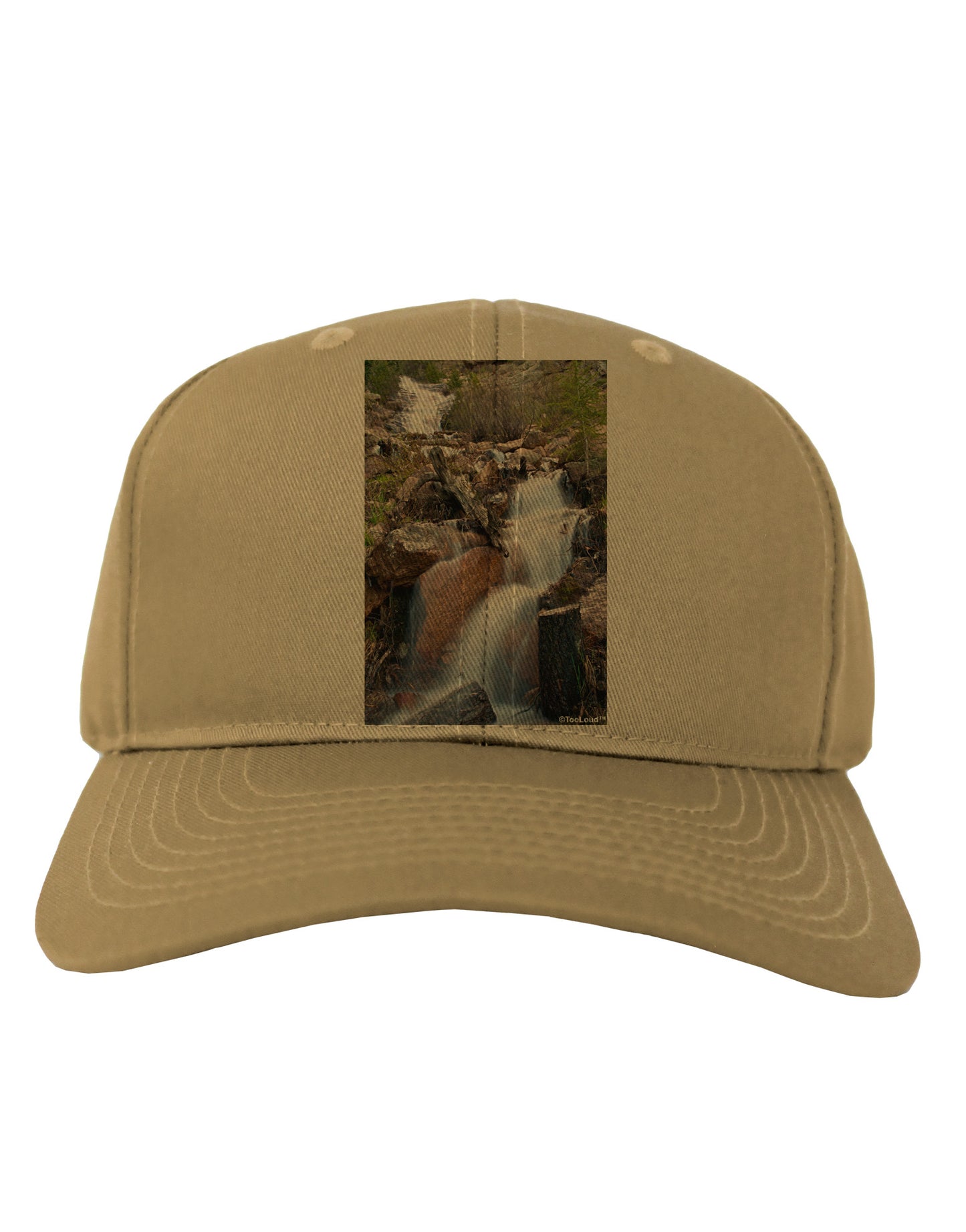 Colorado Waterfall Scene Adult Baseball Cap Hat-Baseball Cap-TooLoud-Khaki-One Size-Davson Sales