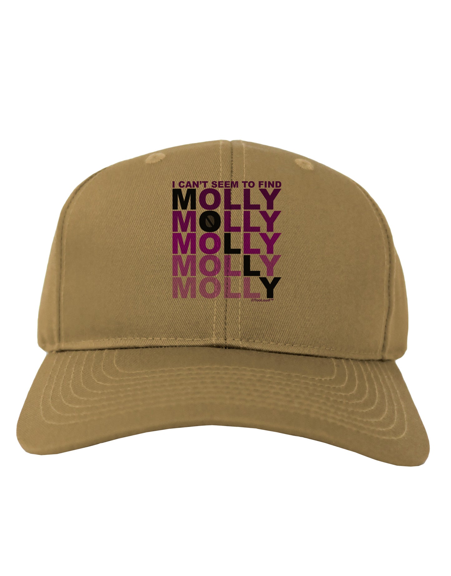 Find Molly Purple Adult Baseball Cap Hat-Baseball Cap-TooLoud-Khaki-One Size-Davson Sales