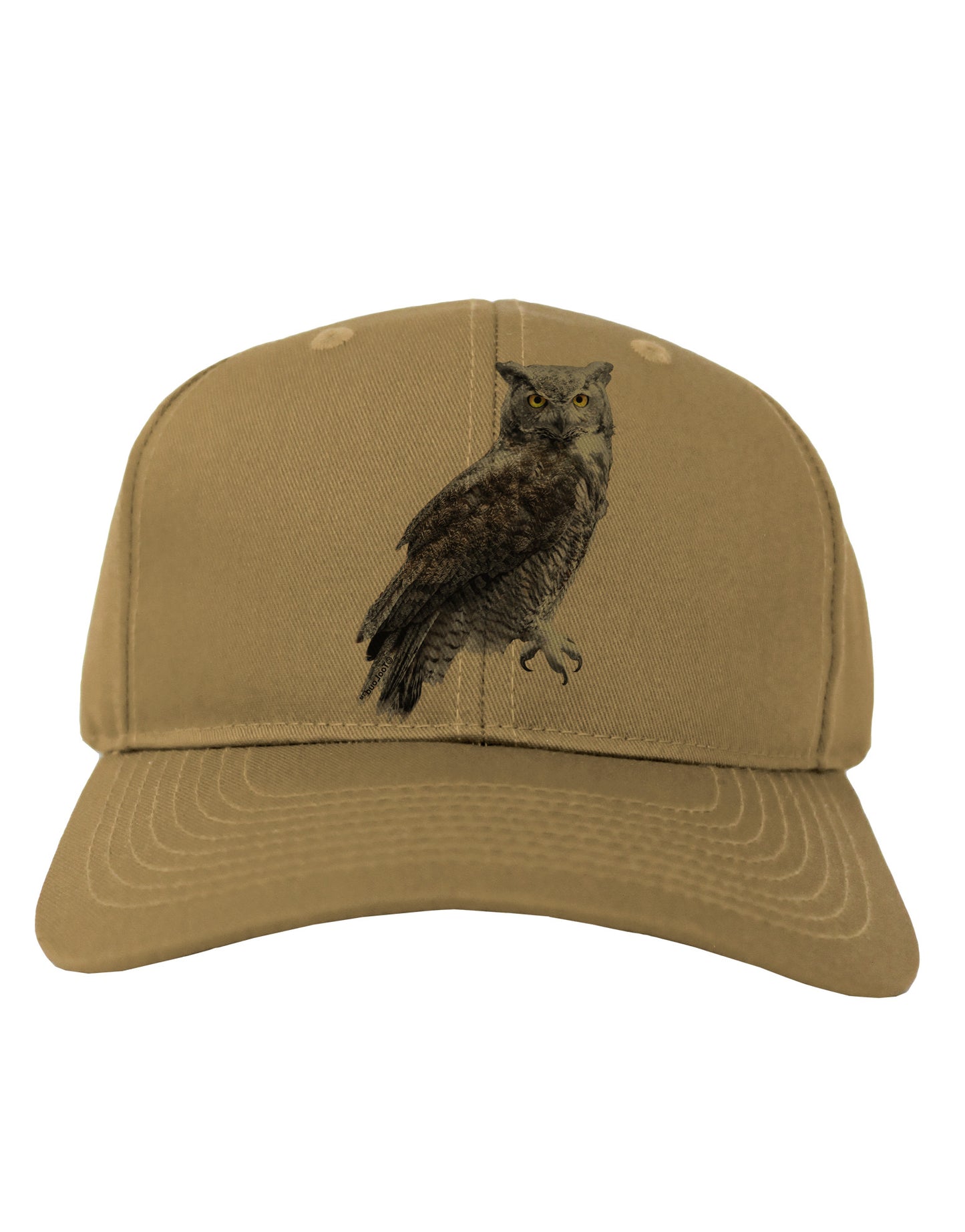 Great Horned Owl Photo Adult Baseball Cap Hat-Baseball Cap-TooLoud-Khaki-One Size-Davson Sales