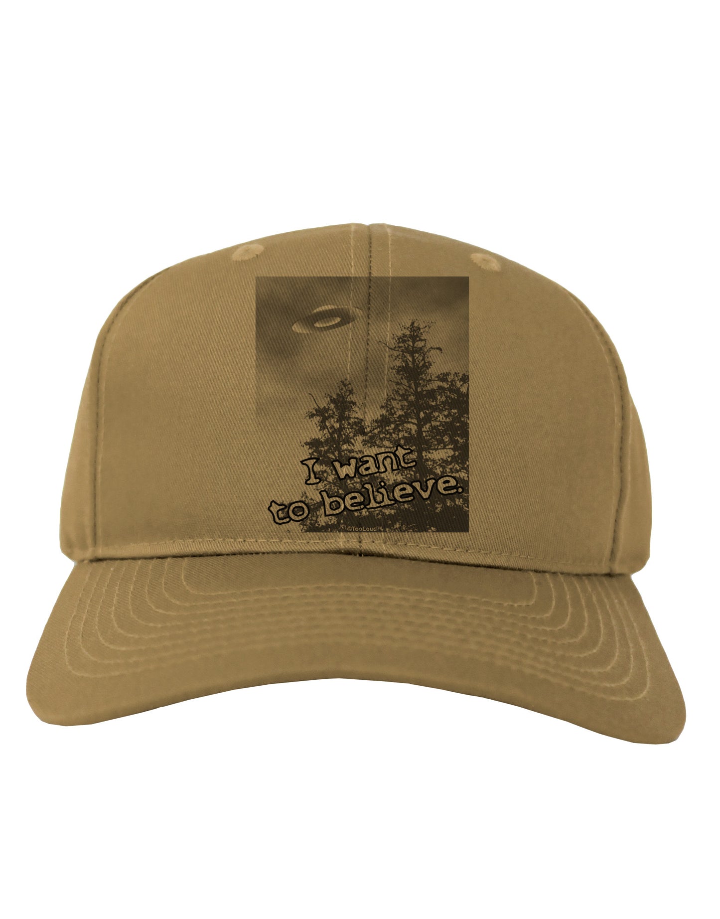 I Want to Believe - UFO Adult Baseball Cap Hat by TooLoud-Baseball Cap-TooLoud-Khaki-One Size-Davson Sales