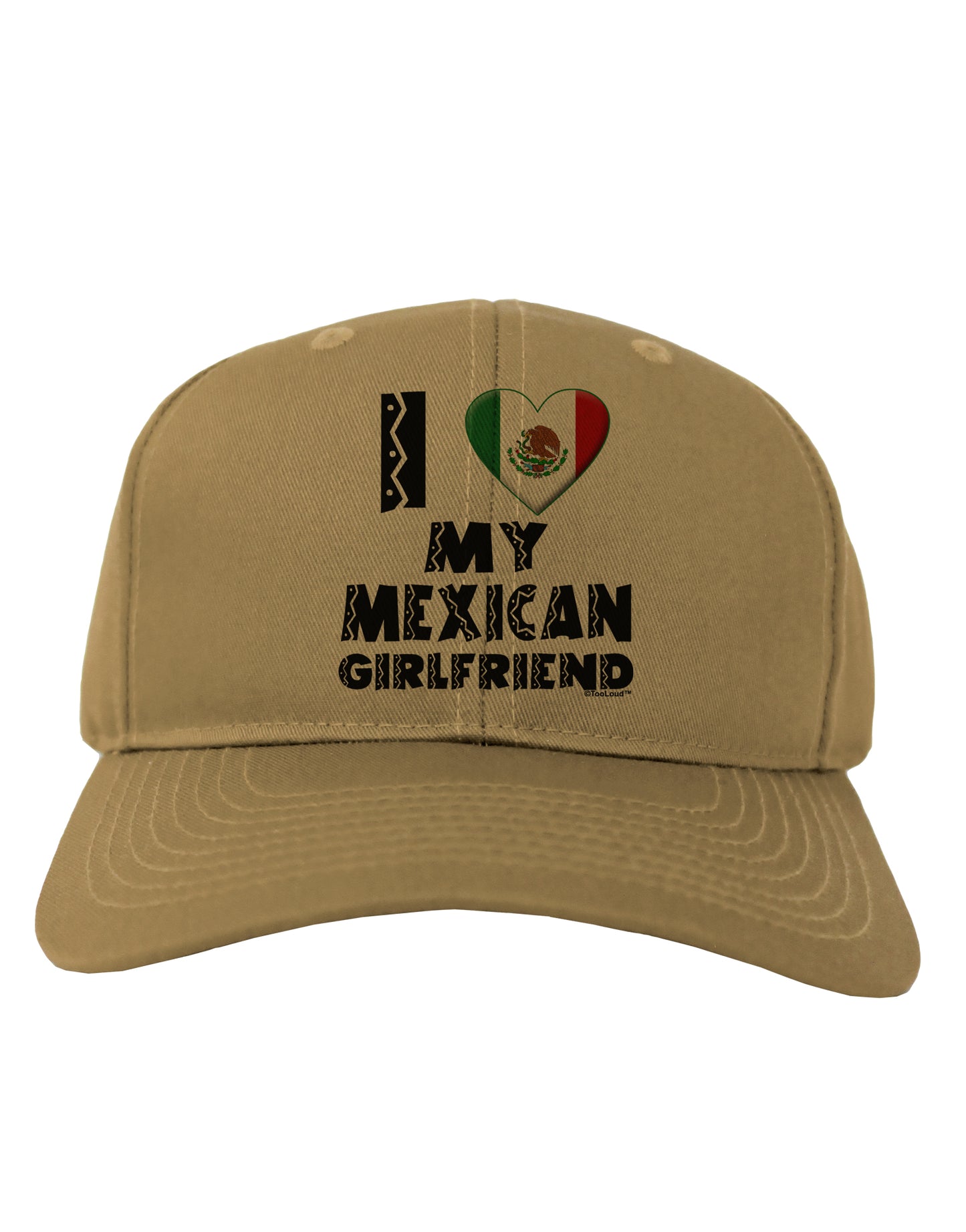 I Heart My Mexican Girlfriend Adult Baseball Cap Hat by TooLoud-Baseball Cap-TooLoud-Khaki-One Size-Davson Sales