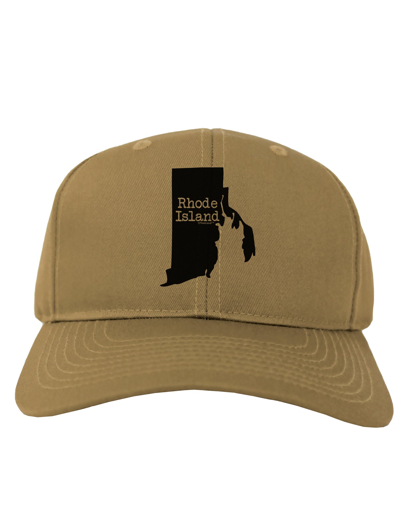 Rhode Island - United States Shape Adult Baseball Cap Hat by TooLoud-Baseball Cap-TooLoud-Khaki-One Size-Davson Sales